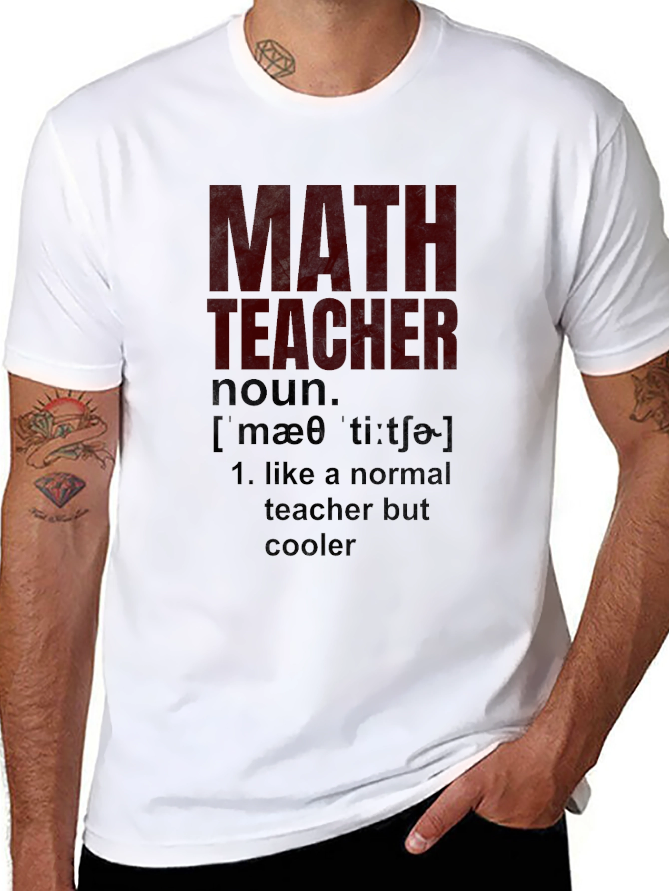 Math Teacher Definition Black T-Shirt