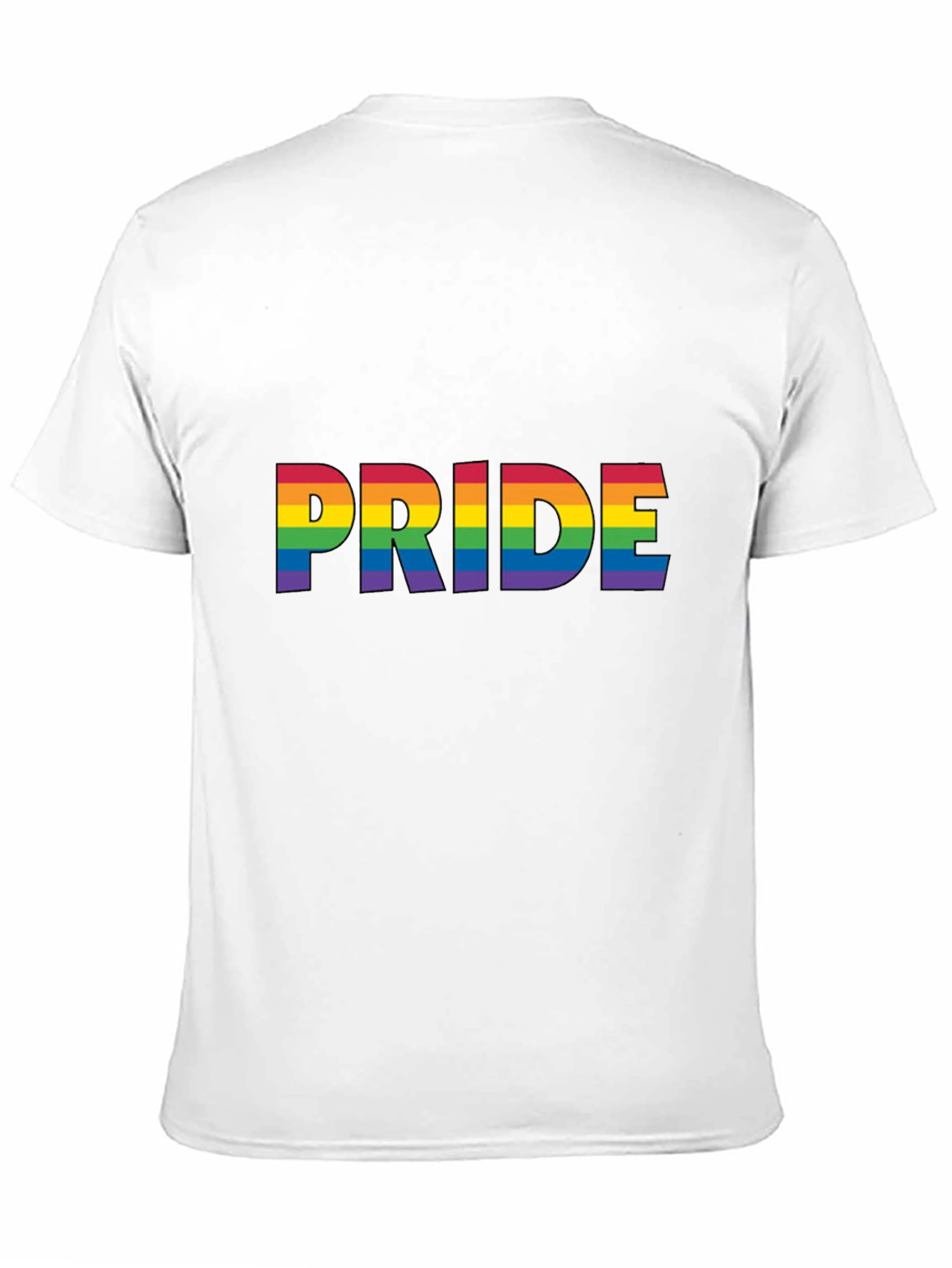 Pride Rainbow Graphic Tee - Black Cotton Comfort