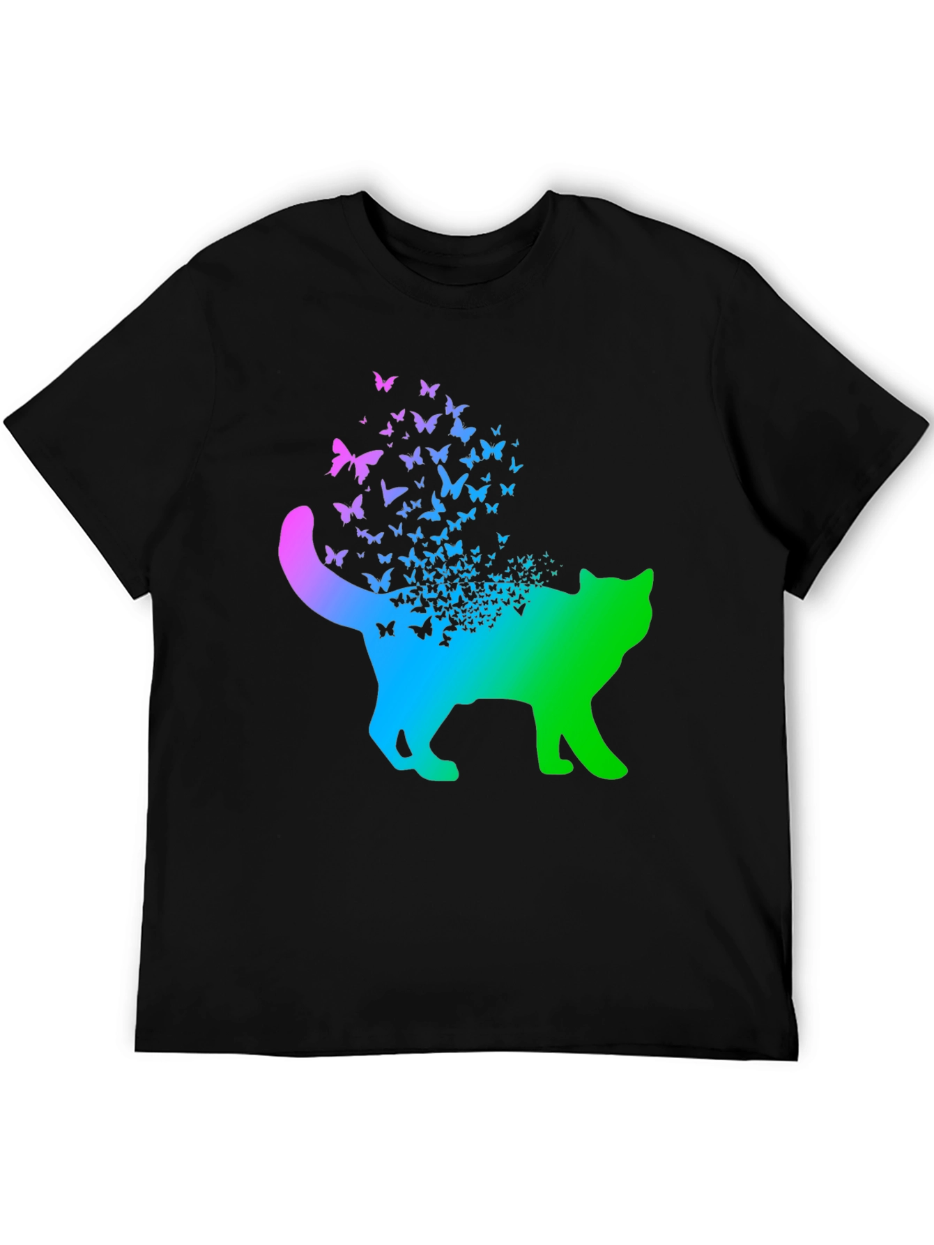 Butterfly Cat Graphic T-Shirt