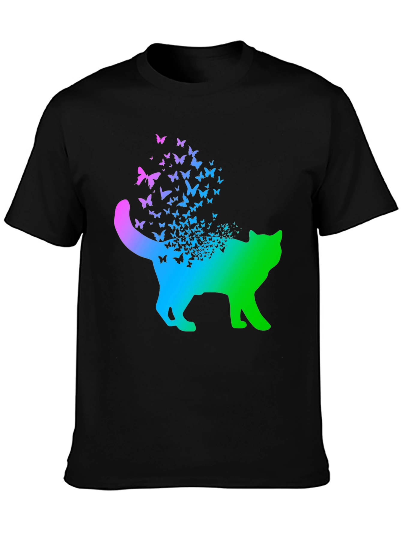 Butterfly Cat Graphic T-Shirt