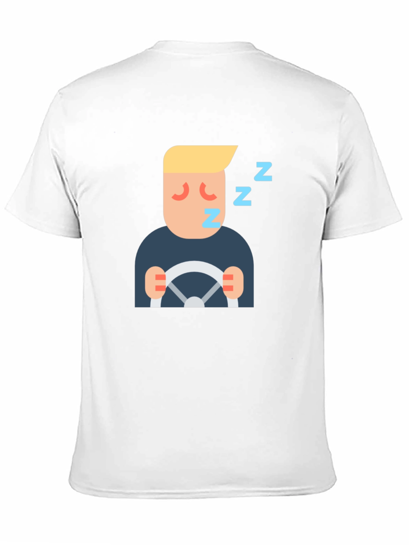 Sleepy Driver Graphic Tee - Black Cotton T-Shirt