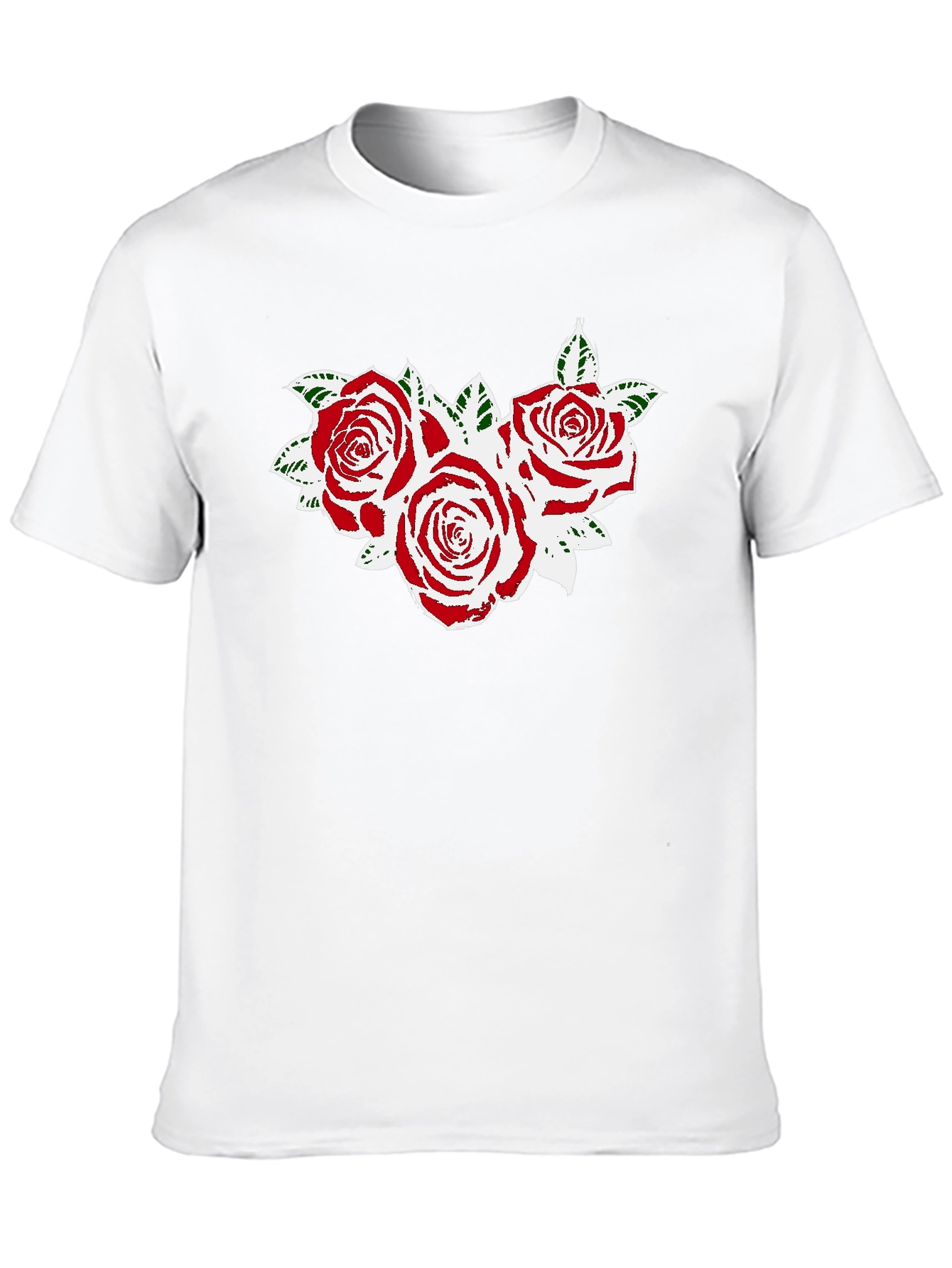 Rose Graphic Black T-Shirt - Floral Design