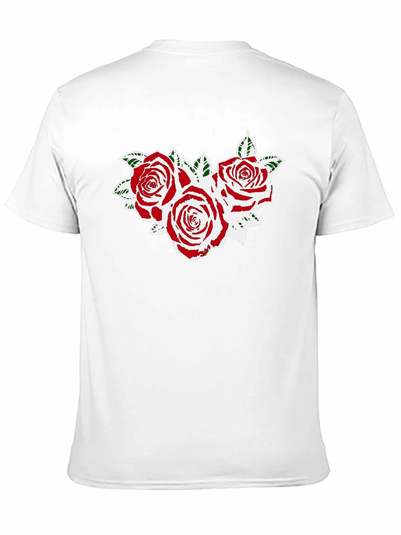 Rose Graphic Black T-Shirt - Floral Design