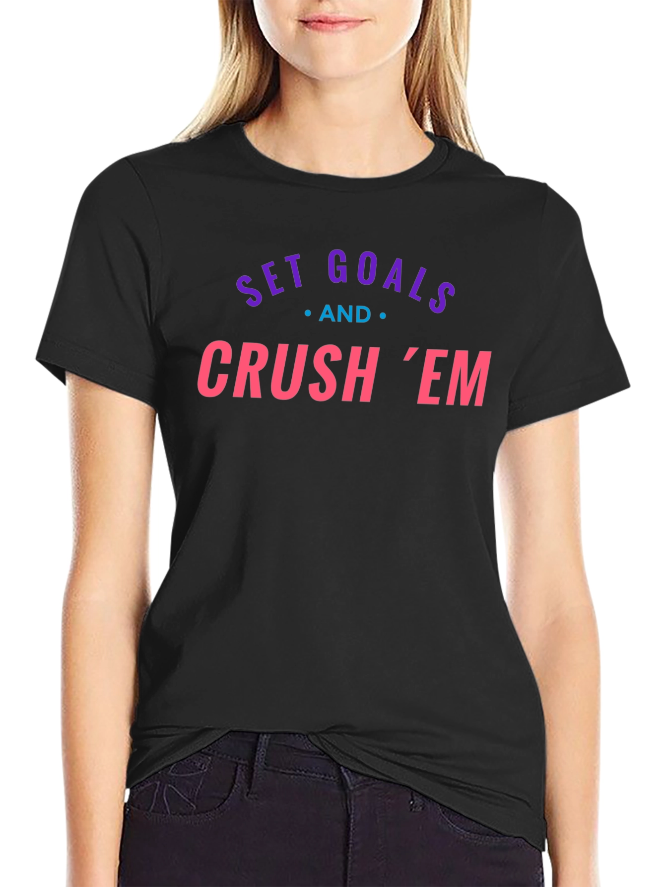 Set Goals and Crush Em Graphic Tee