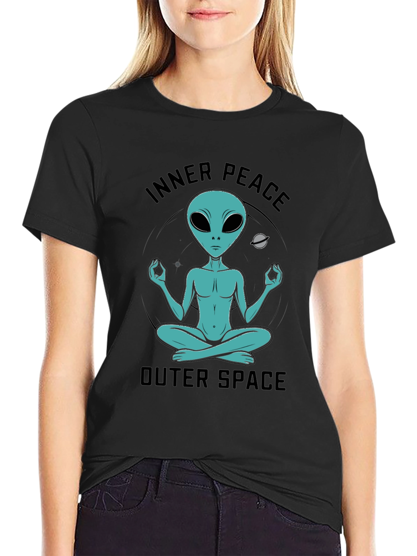 Inner Peace Outer Space Alien T-Shirt