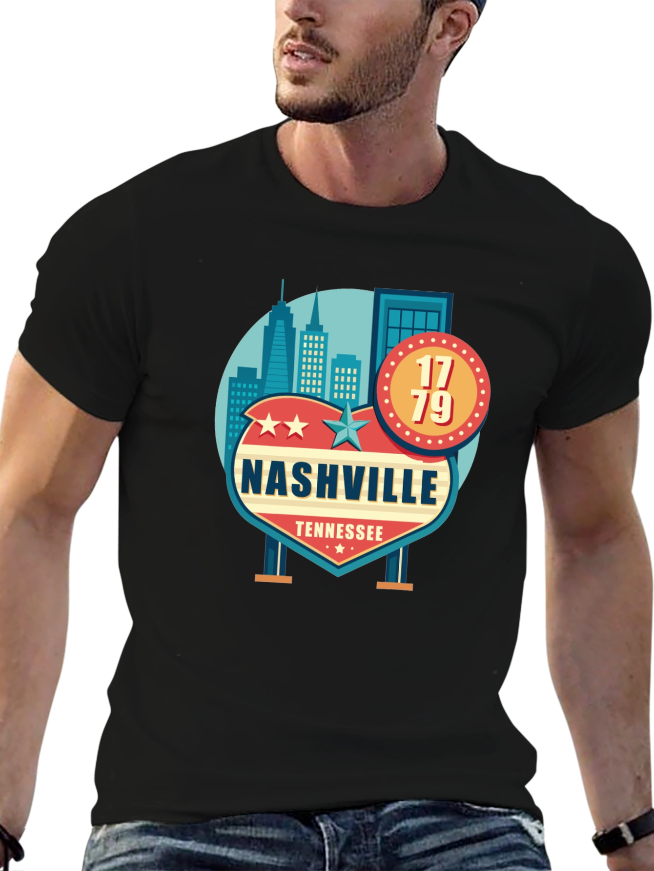 Nashville Tennessee Black T-Shirt