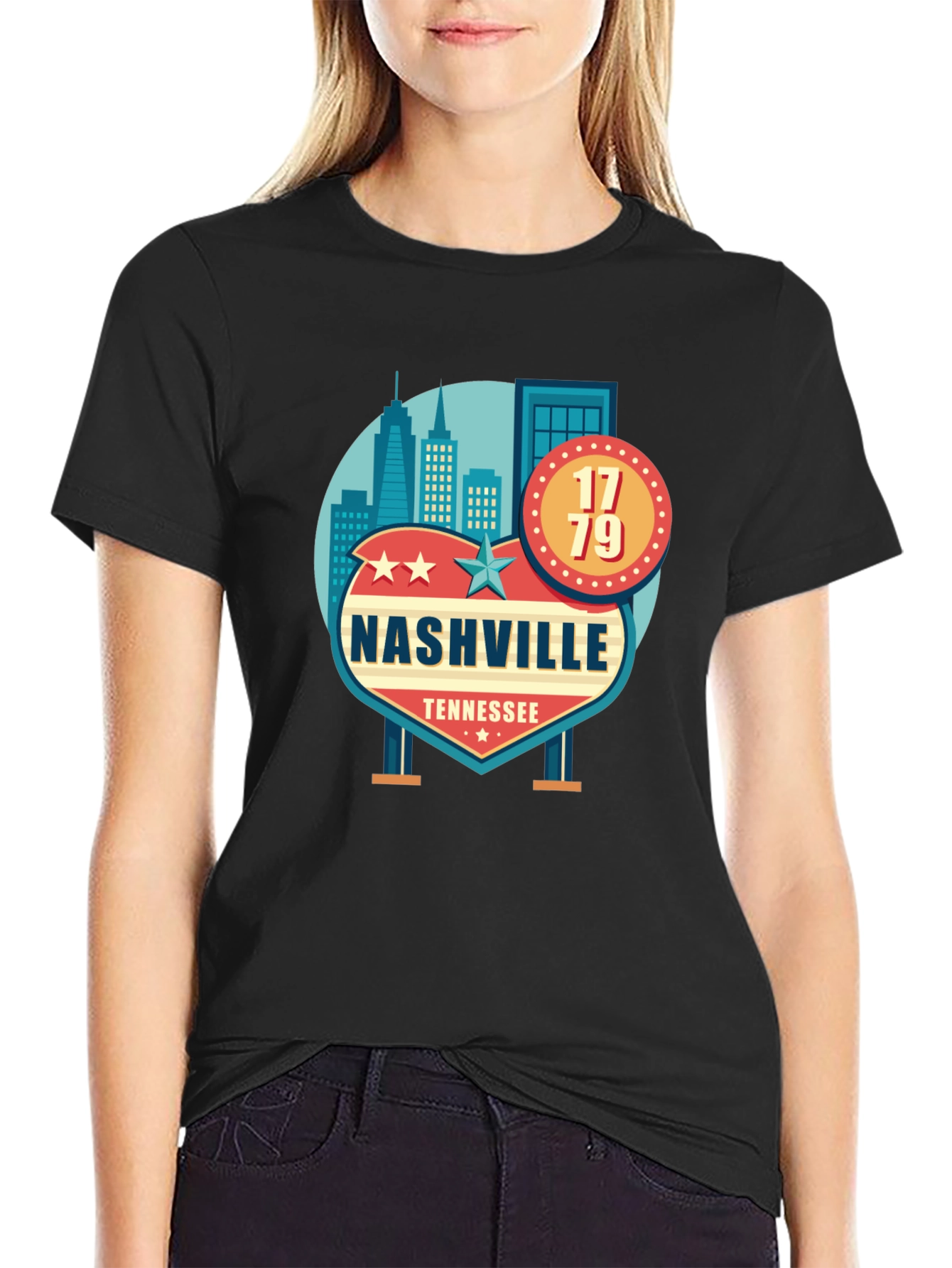Nashville Tennessee Black T-Shirt