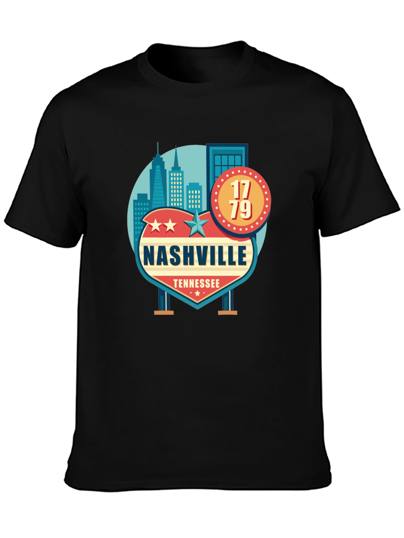 Nashville Tennessee Black T-Shirt