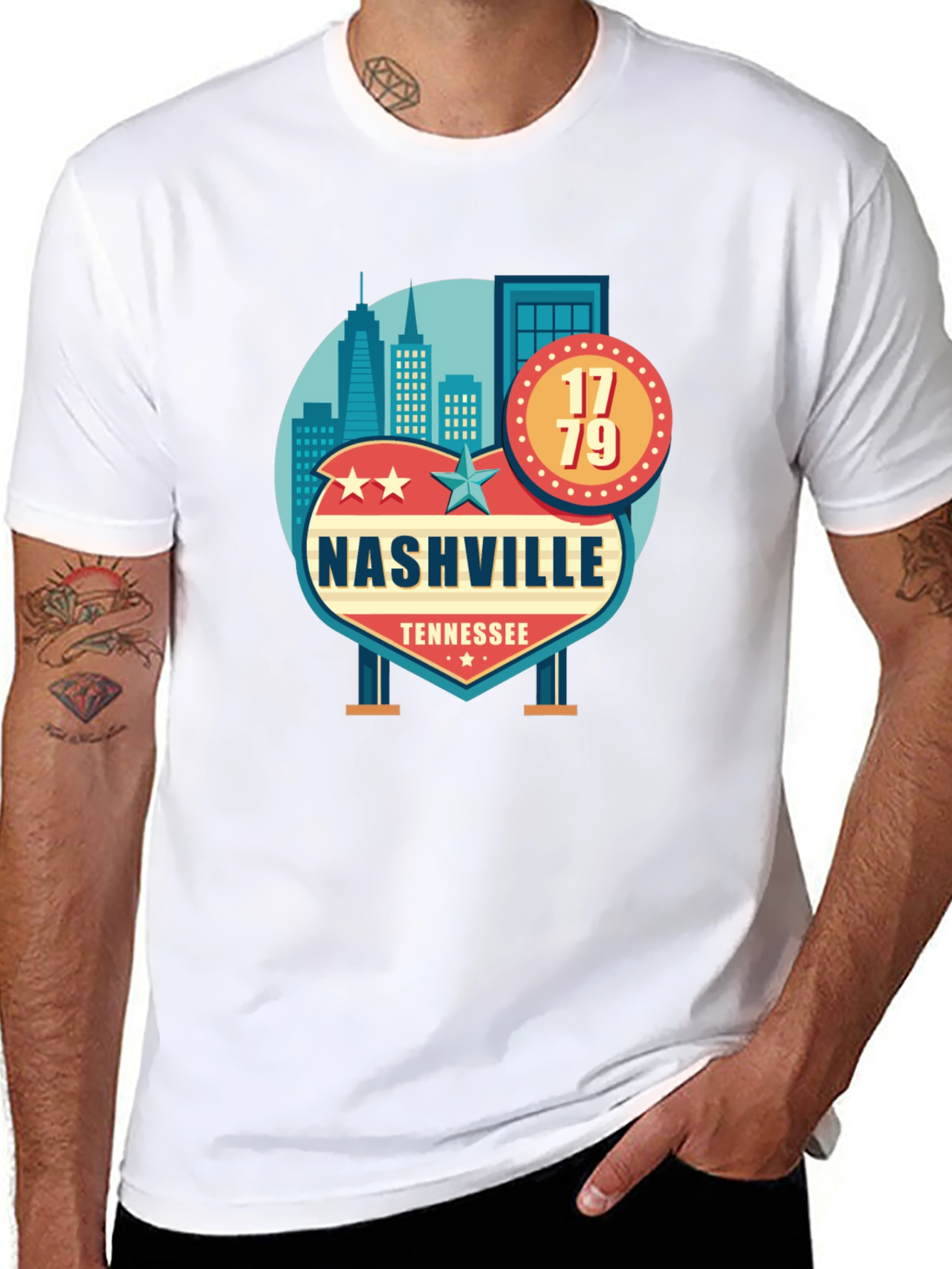 Nashville Tennessee Black T-Shirt