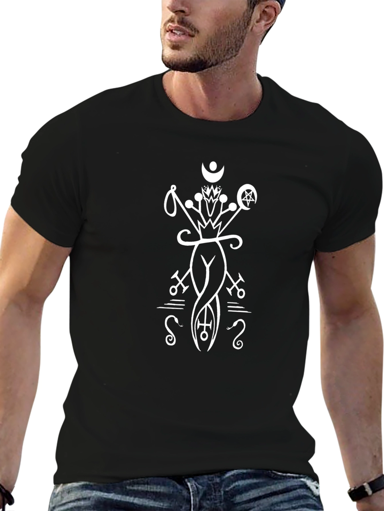 Occult Symbol Black Tee - Stylish & Unique