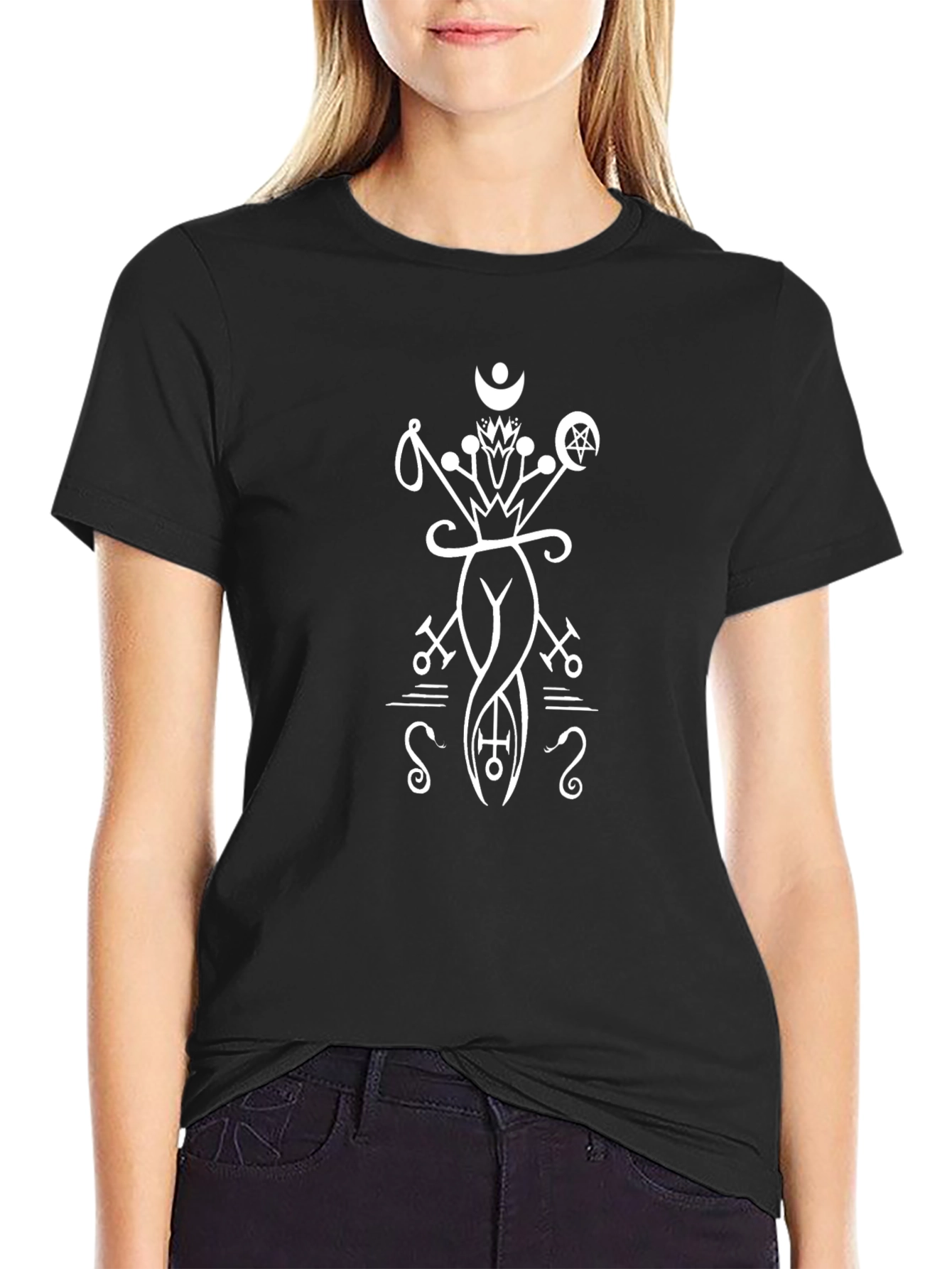 Occult Symbol Black Tee - Stylish & Unique