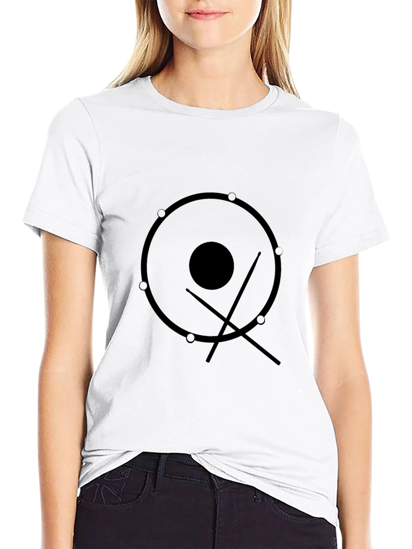 Drum Kit Graphic Tee - Musicians Black T-Shirt
