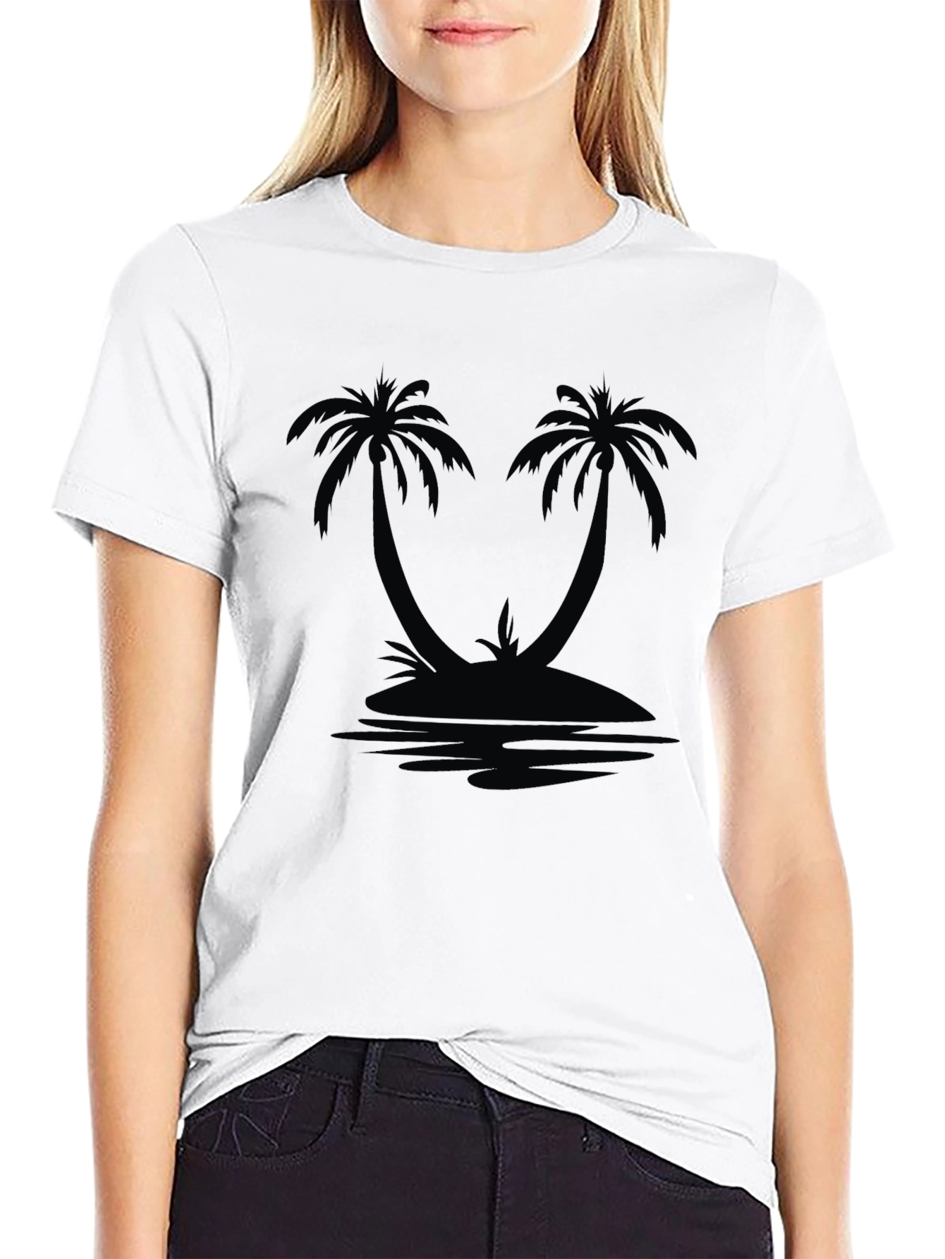 Island Palm T-Shirt - Black
