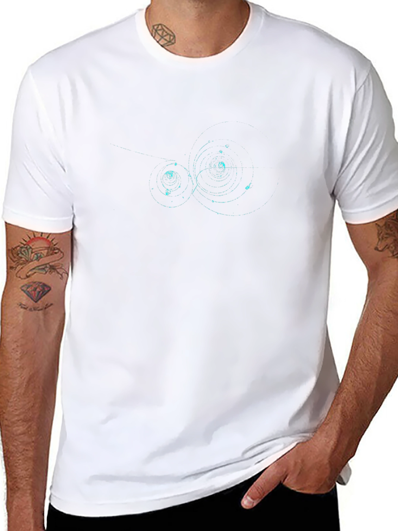 Black Graphic Tee - Science Design