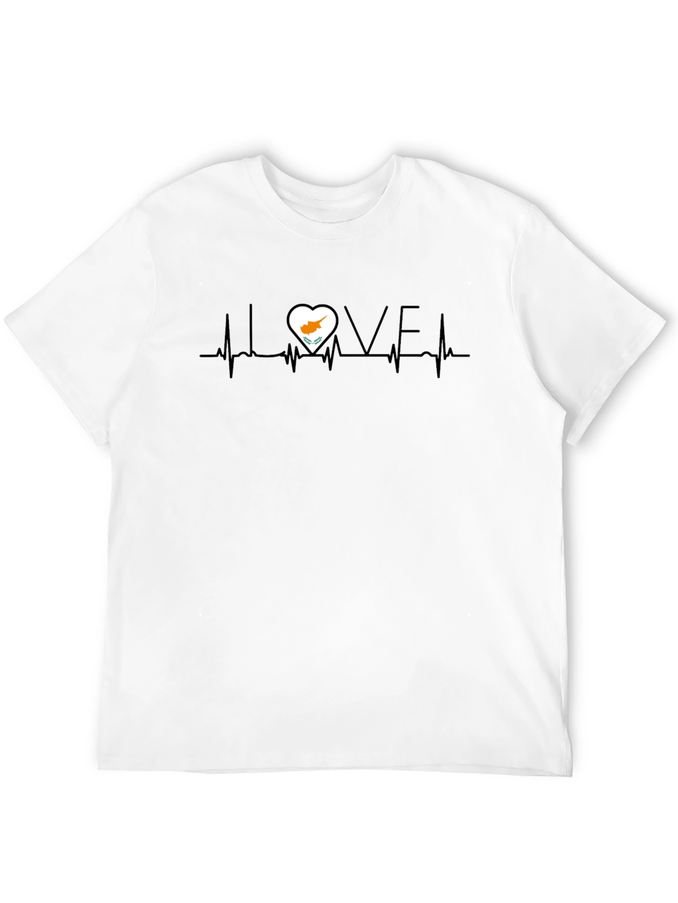 Cyprus Flag Heartbeat T-Shirt