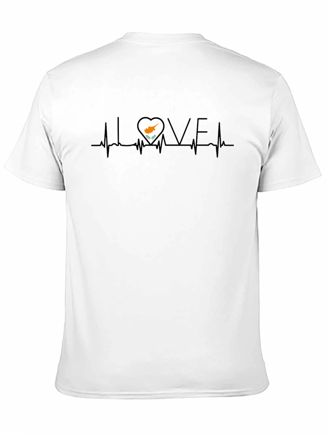 Cyprus Flag Heartbeat T-Shirt