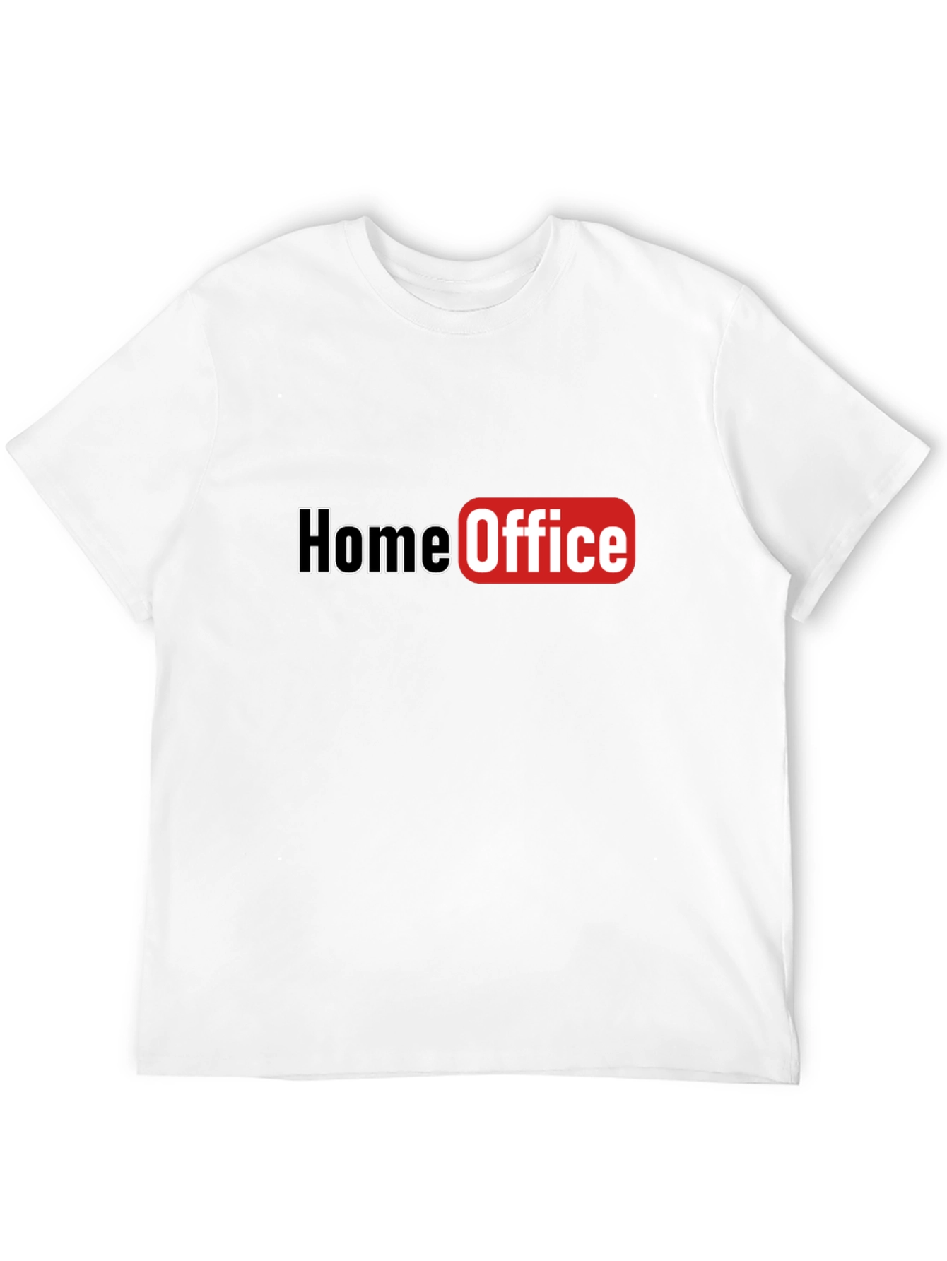 Home Office Graphic T-Shirt - Black Casual Tee