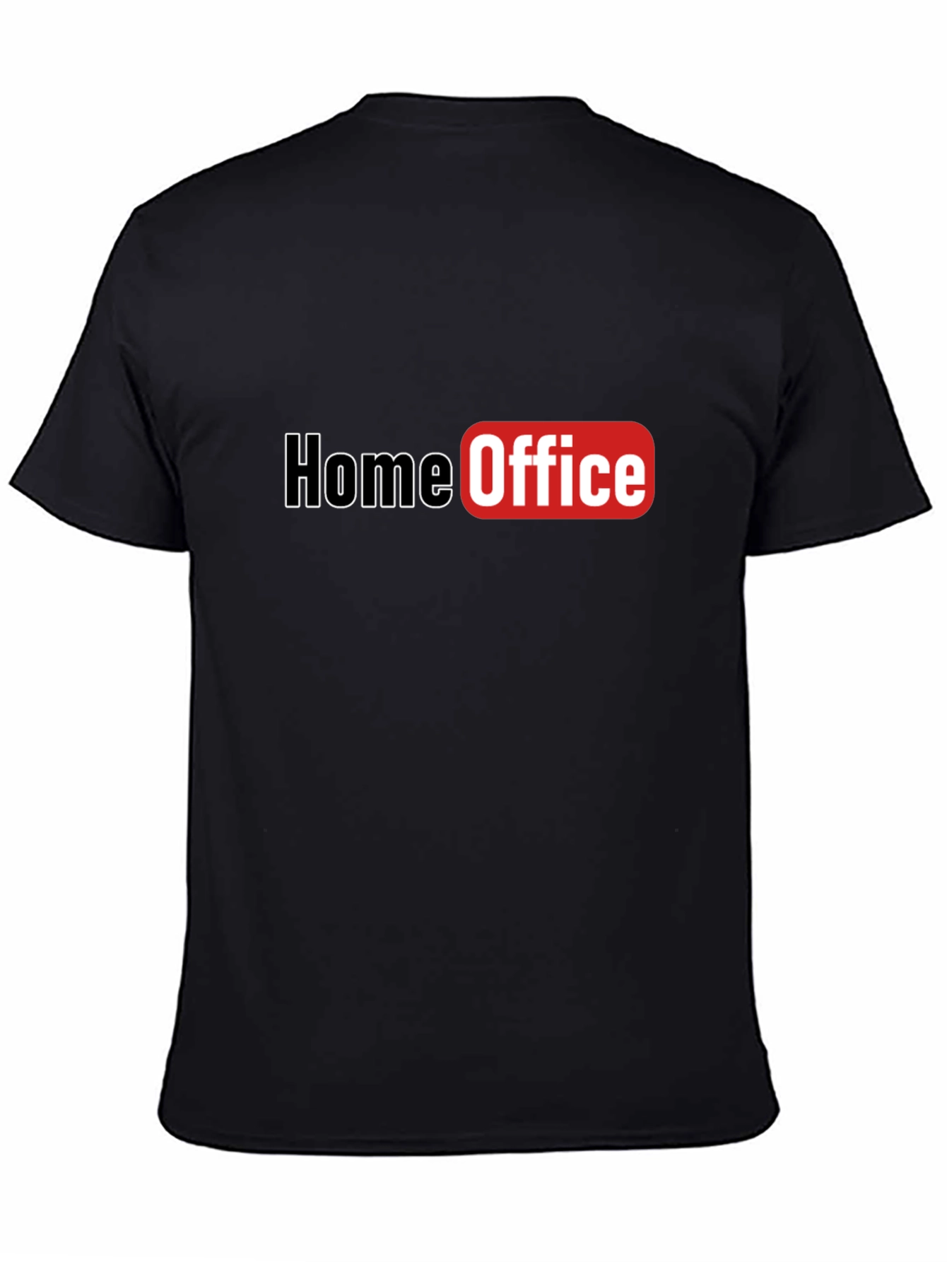 Home Office Graphic T-Shirt - Black Casual Tee