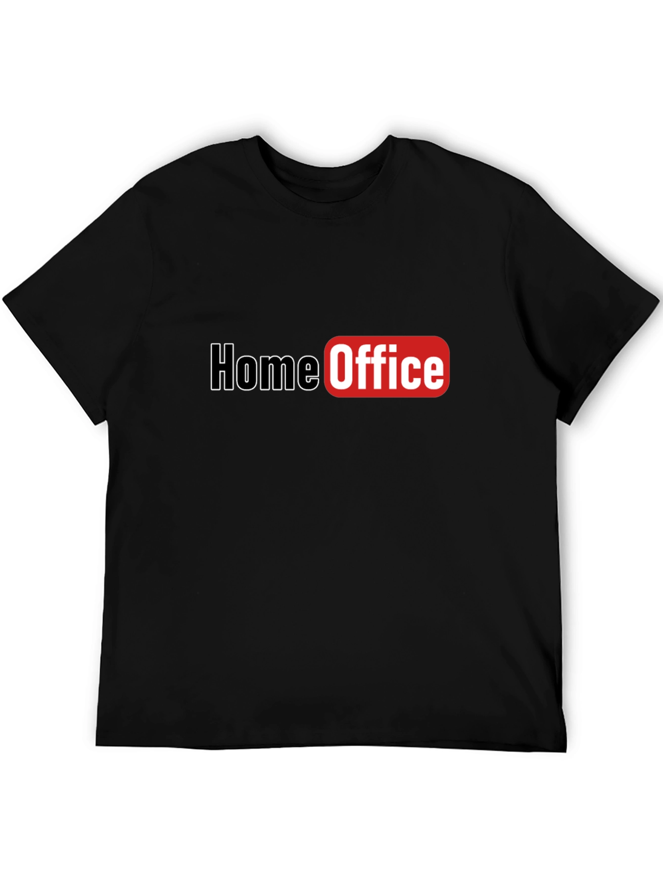 Home Office Graphic T-Shirt - Black Casual Tee