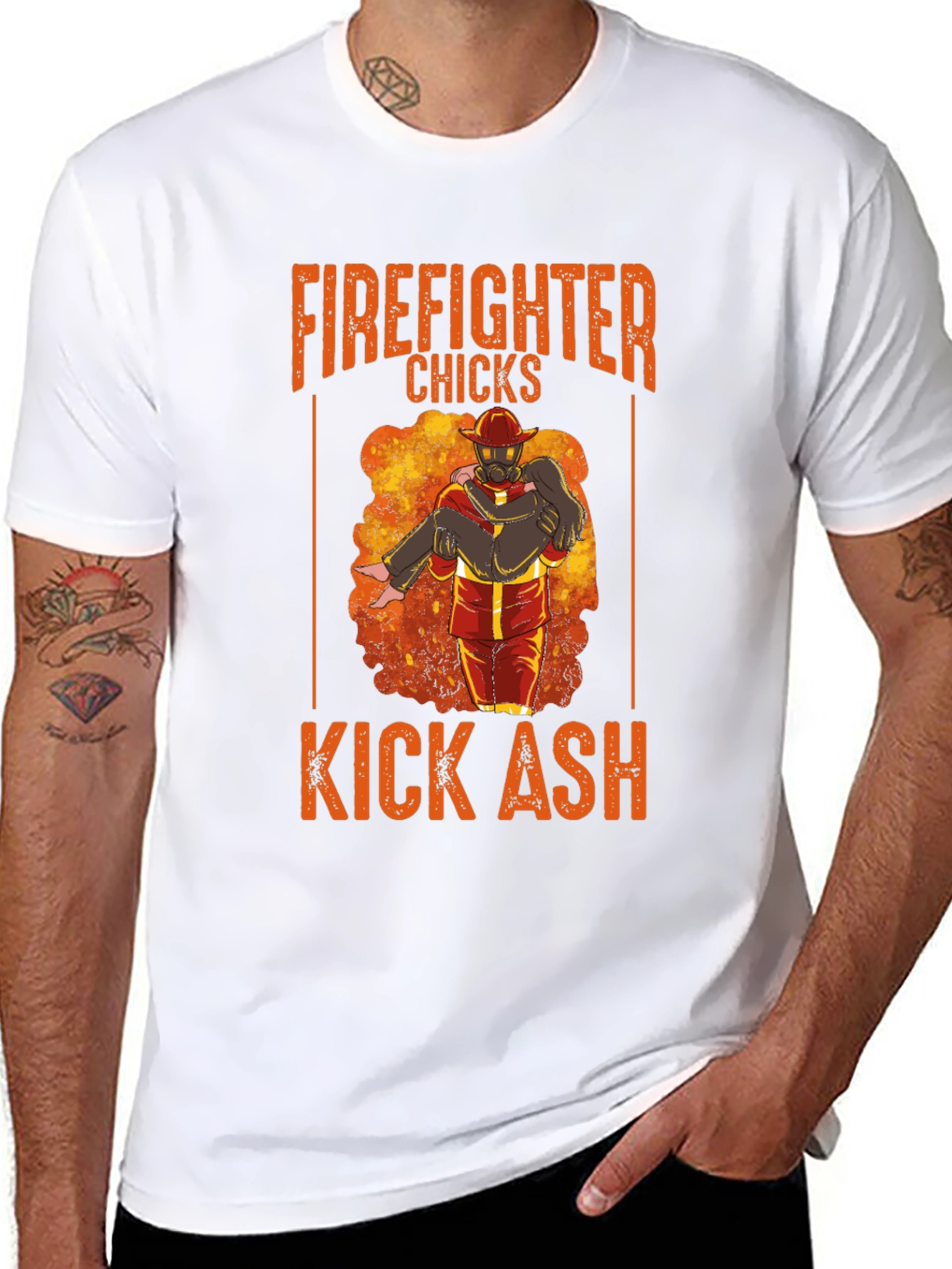 Firefighter Chicks Kick Ash T-Shirt