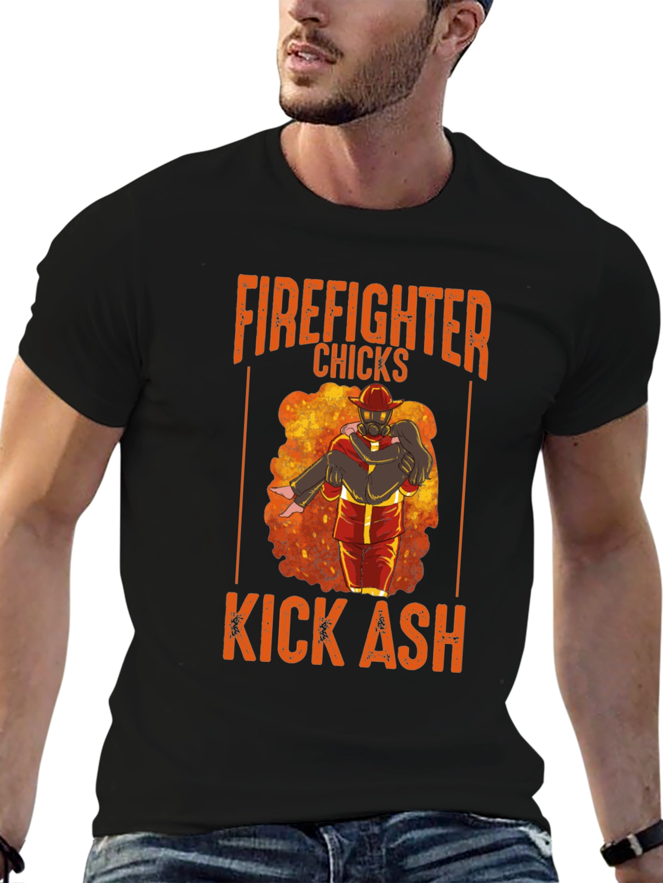 Firefighter Chicks Kick Ash T-Shirt