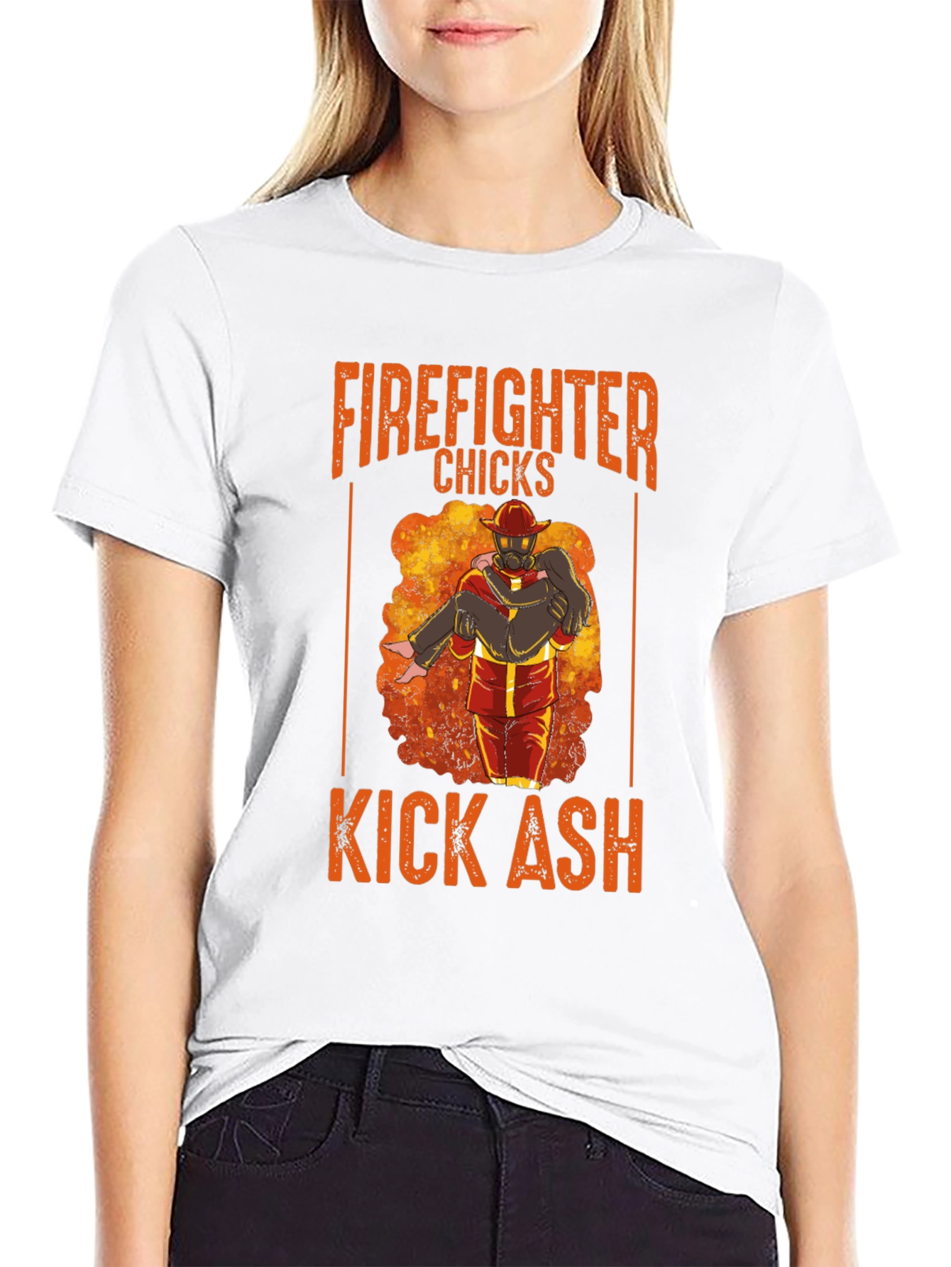 Firefighter Chicks Kick Ash T-Shirt
