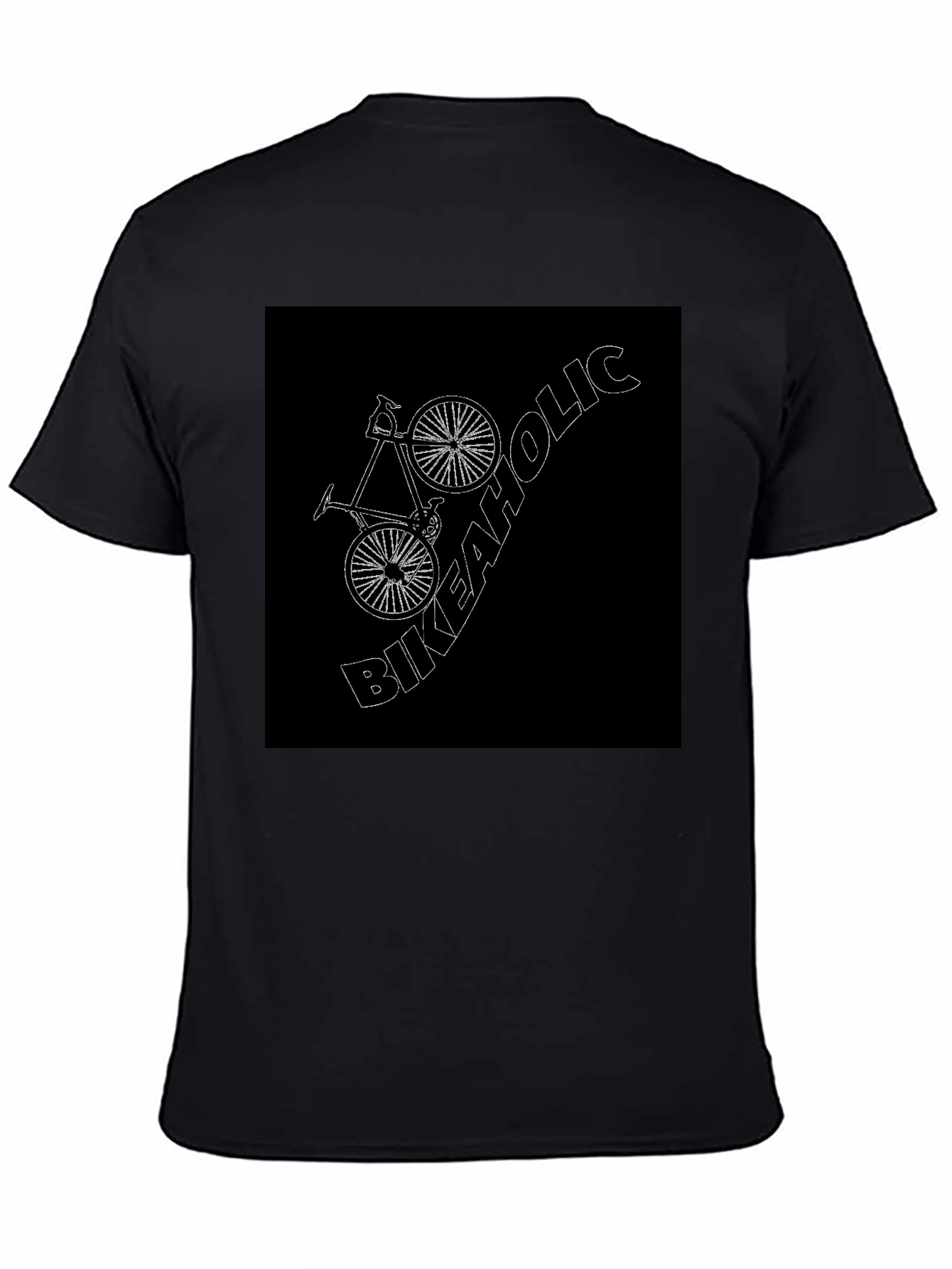 Bikeaholic Black T-Shirt - Cycling Enthusiast