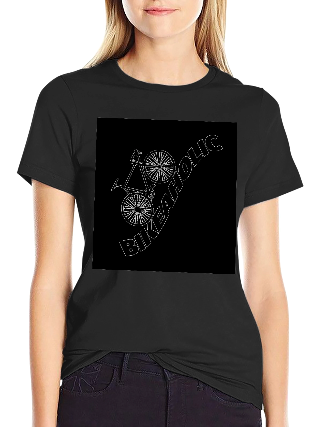 Bikeaholic Black T-Shirt - Cycling Enthusiast