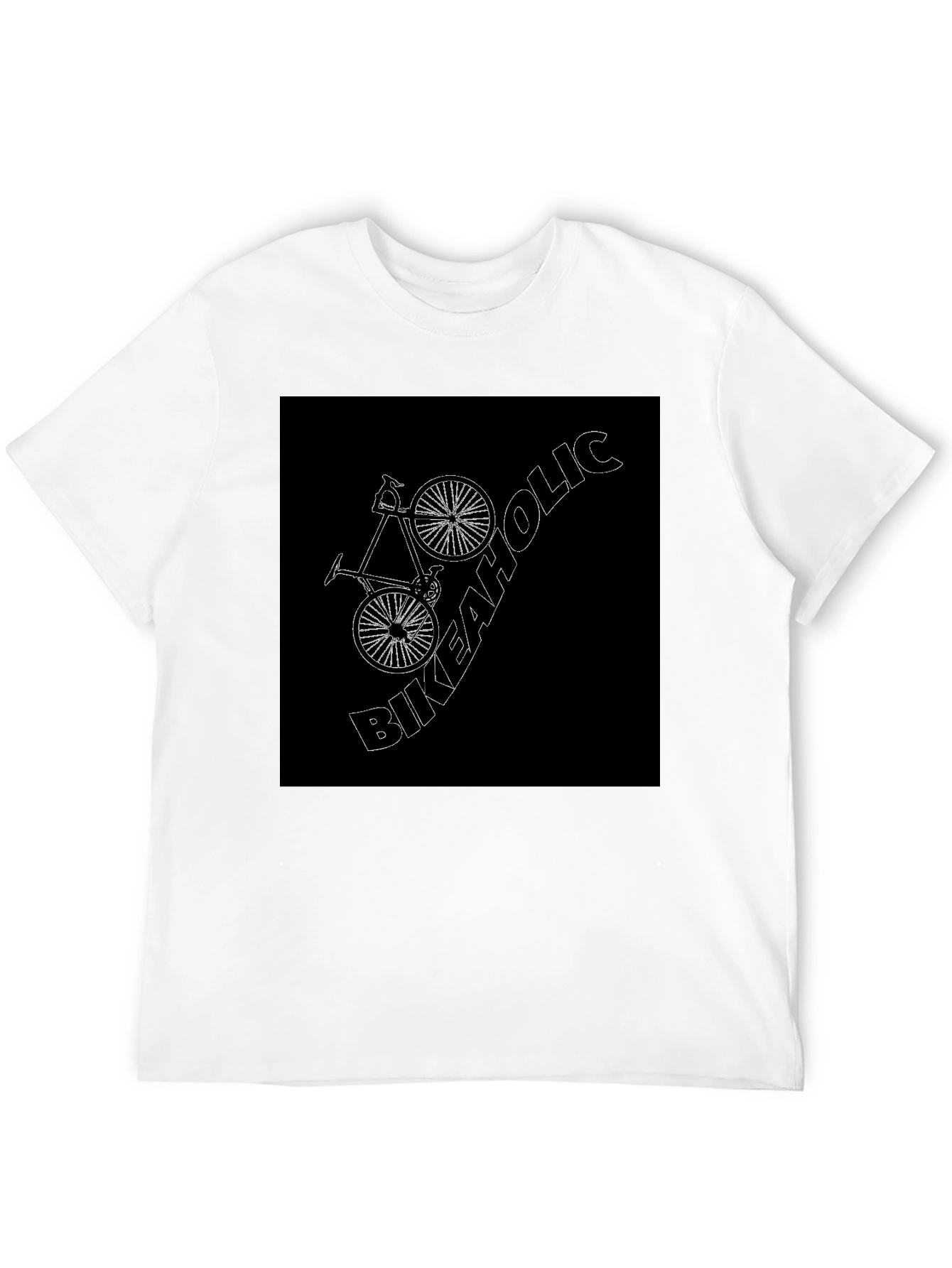 Bikeaholic Black T-Shirt - Cycling Enthusiast
