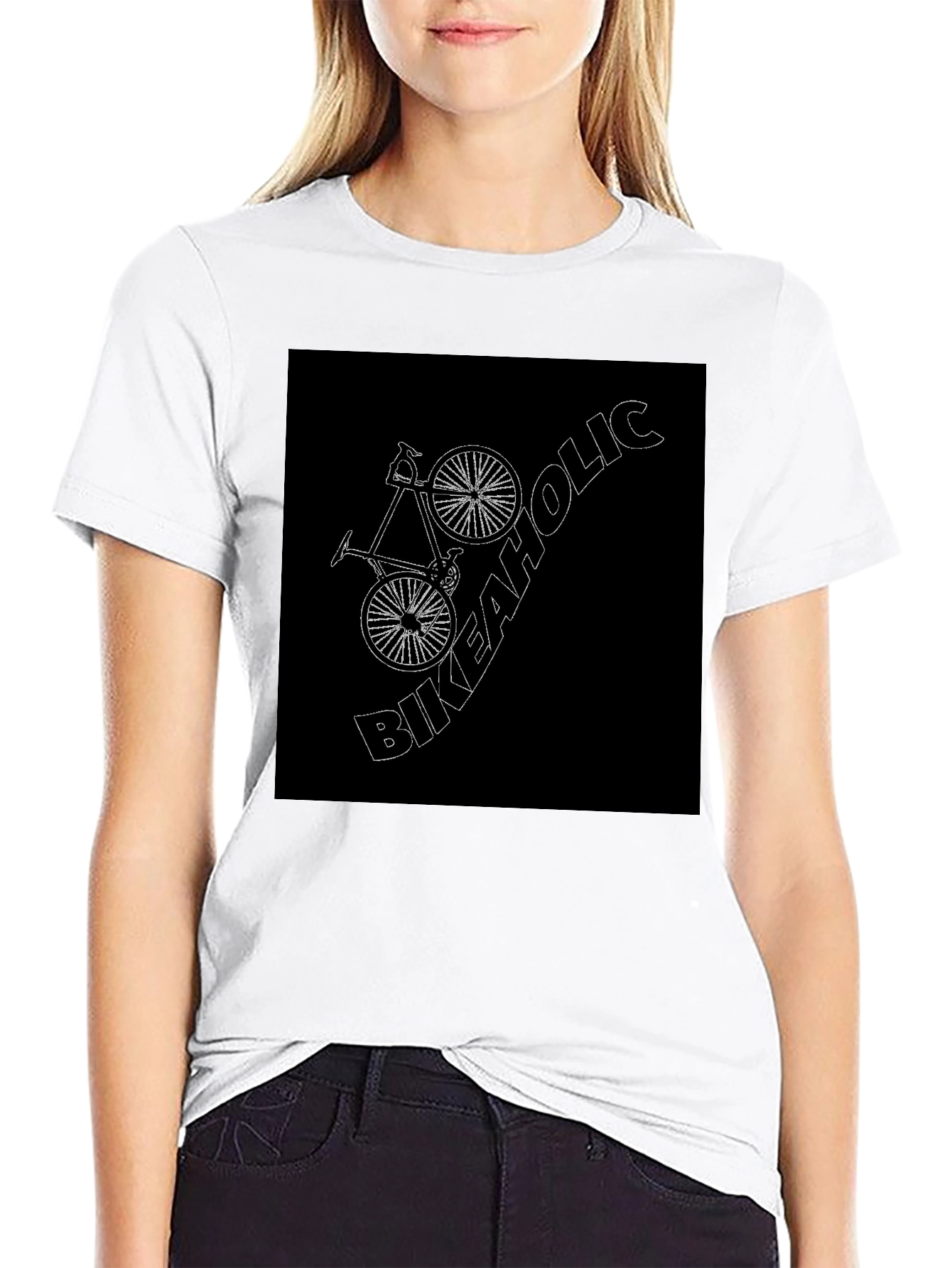 Bikeaholic Black T-Shirt - Cycling Enthusiast