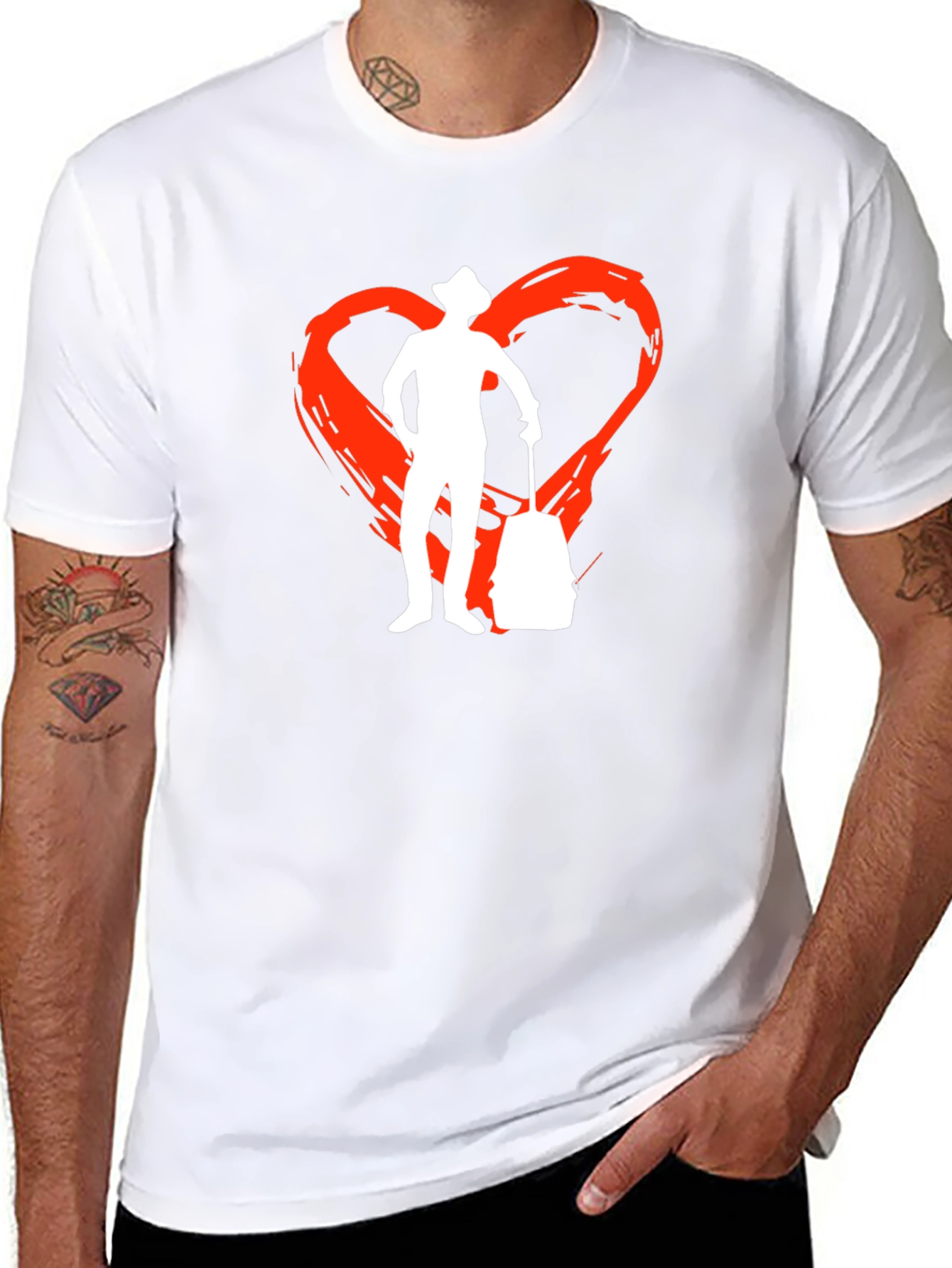 Travelers Heart Tee - Black Graphic T-Shirt