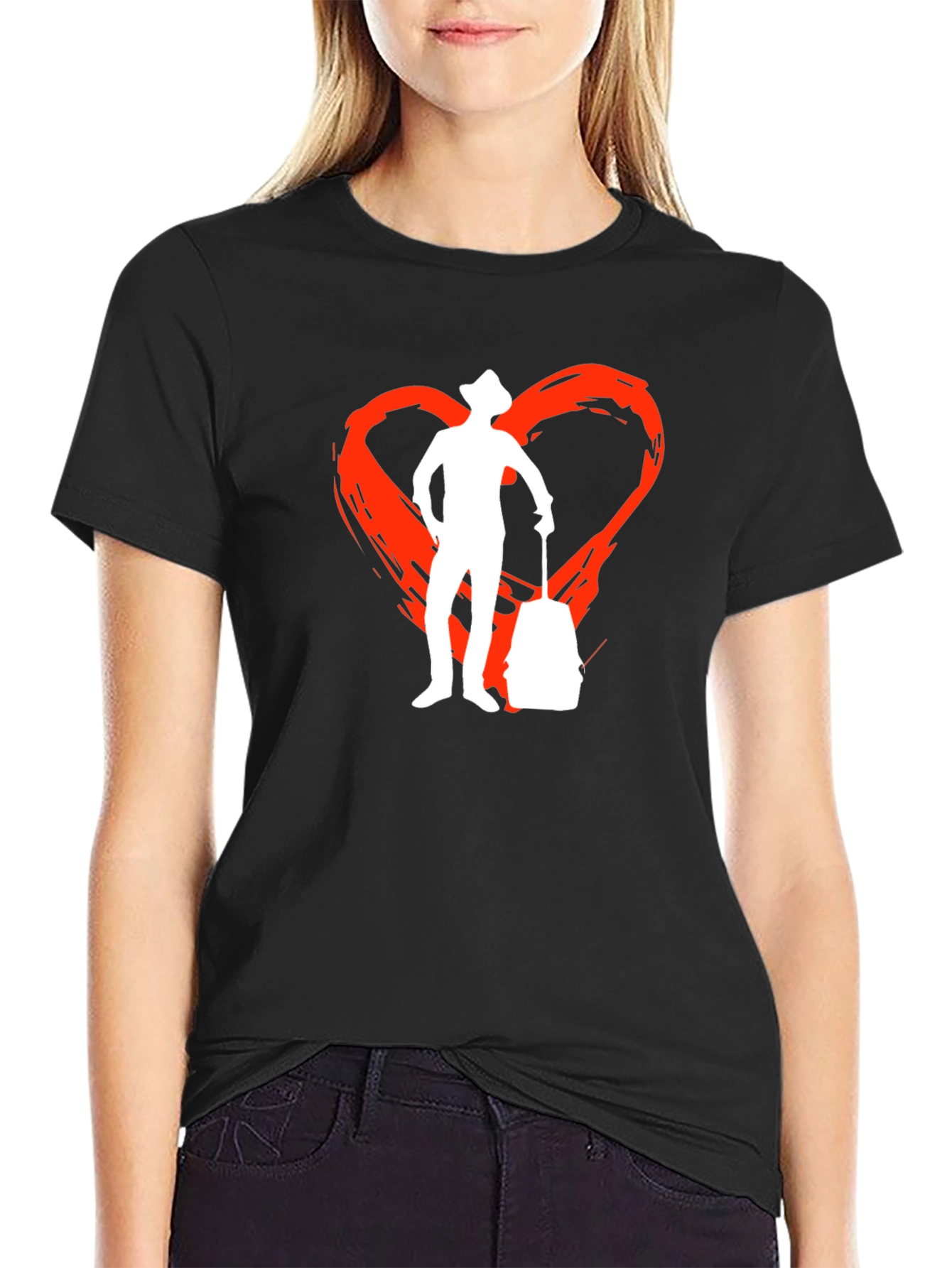Travelers Heart Tee - Black Graphic T-Shirt