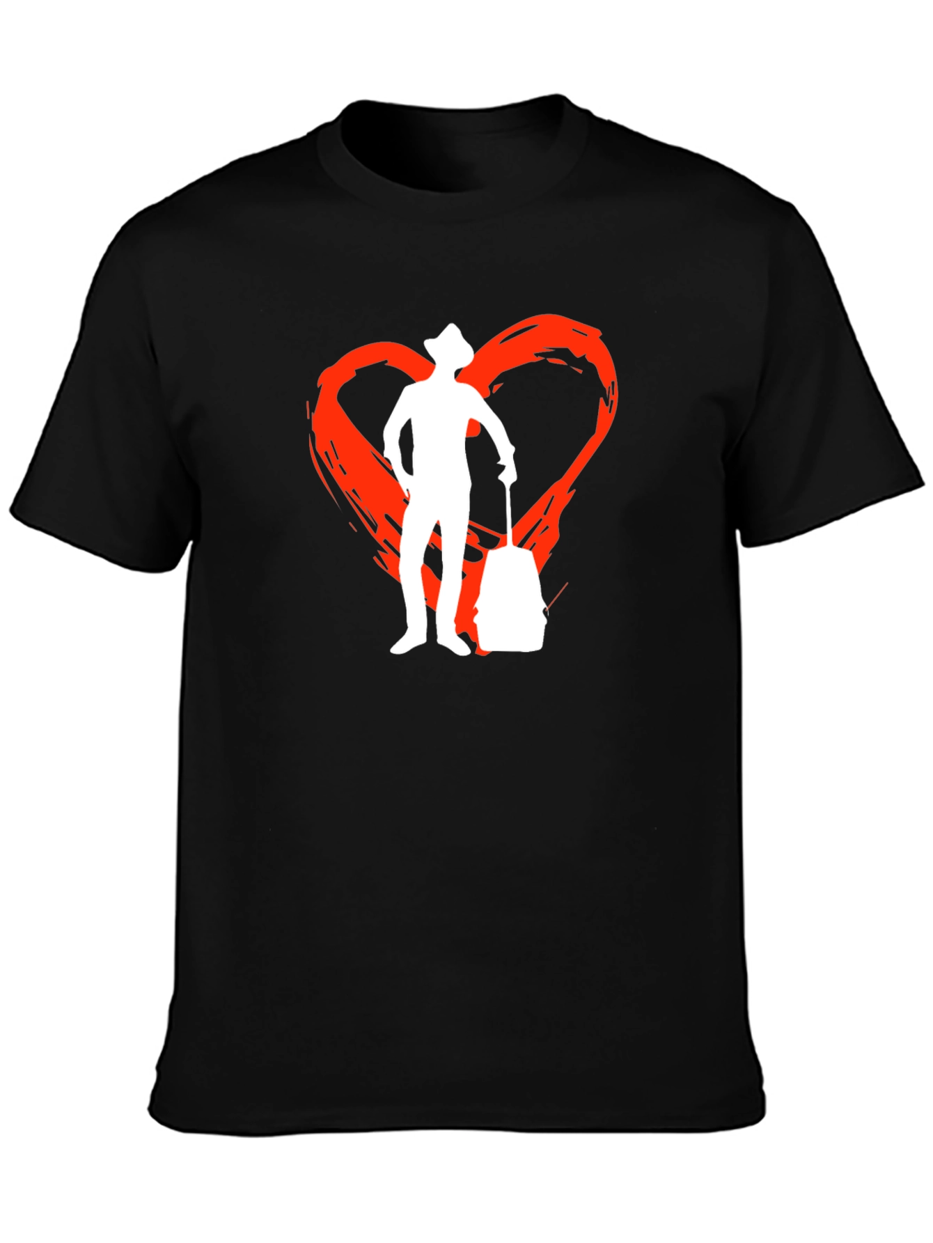 Travelers Heart Tee - Black Graphic T-Shirt