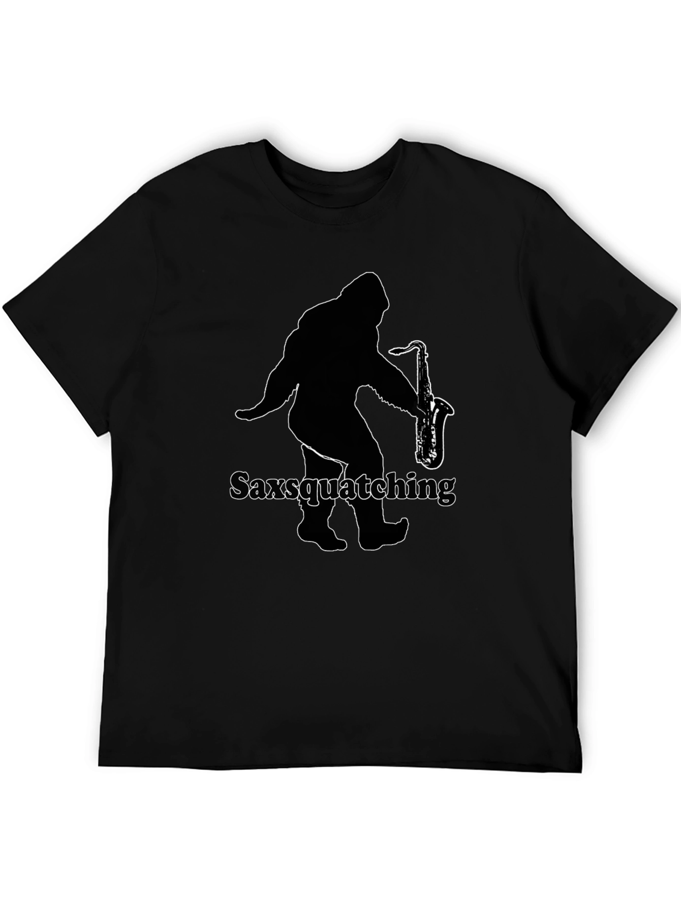Saxsquatching Black T-Shirt
