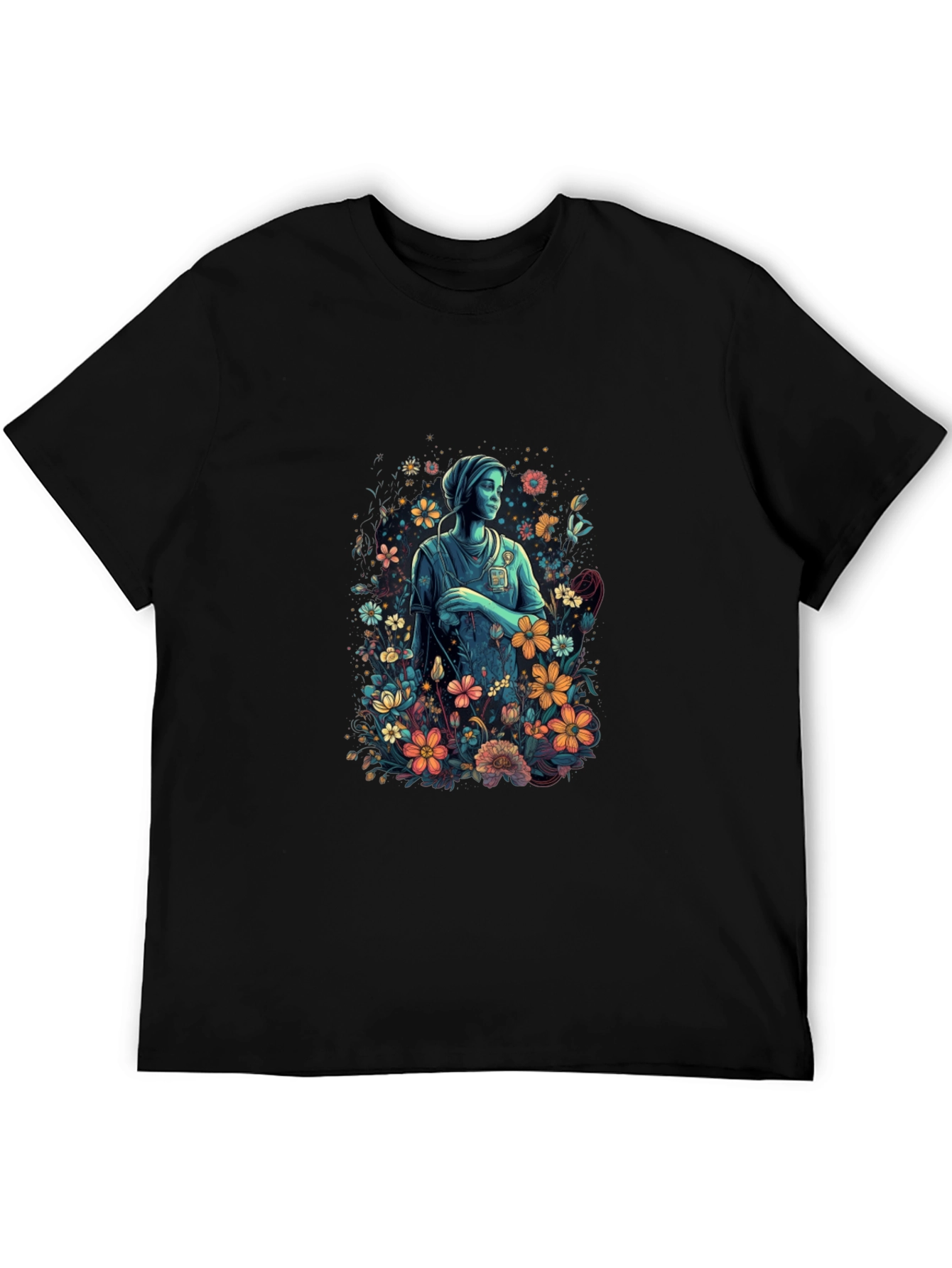Floral Nurse Unisex T-Shirt