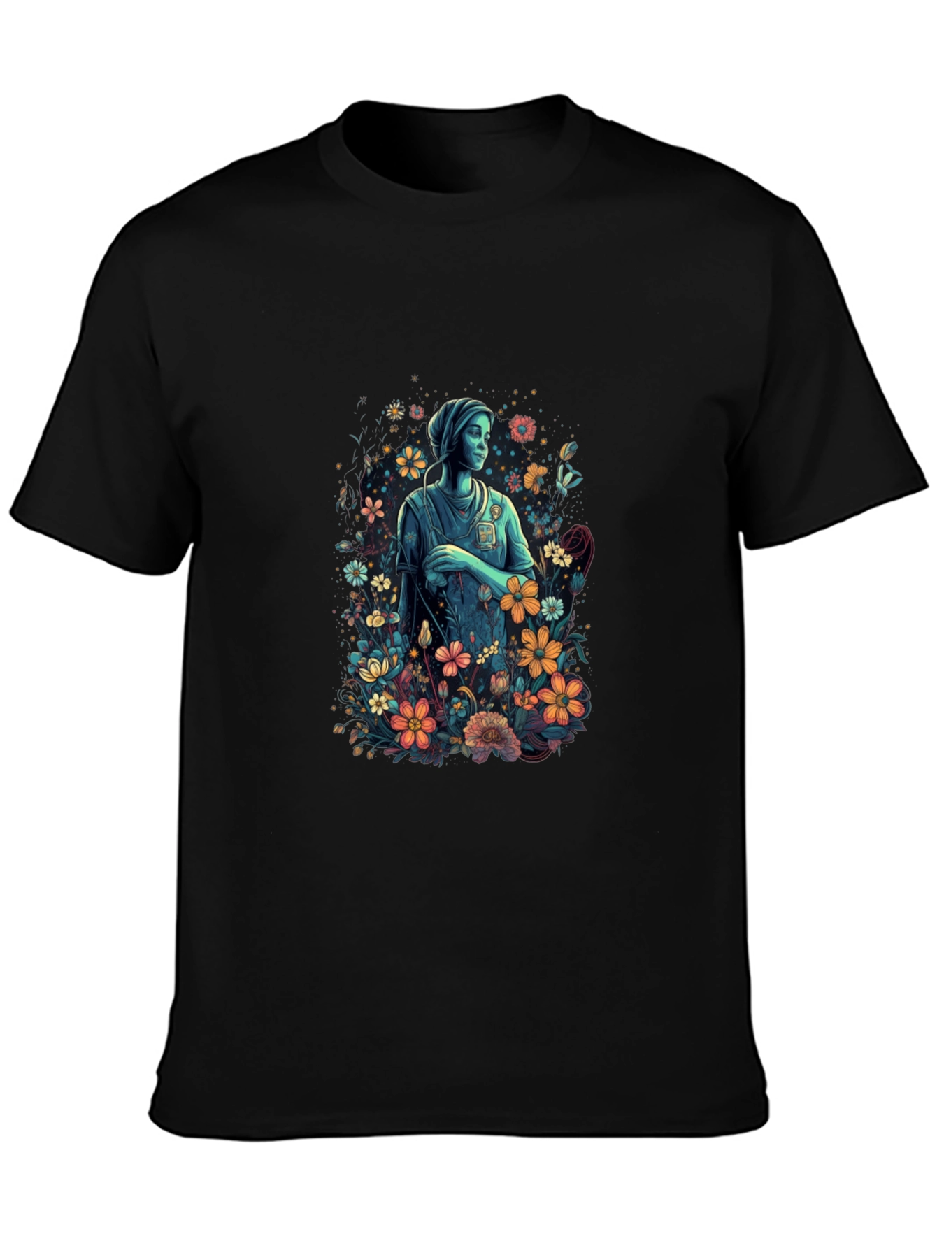 Floral Nurse Unisex T-Shirt