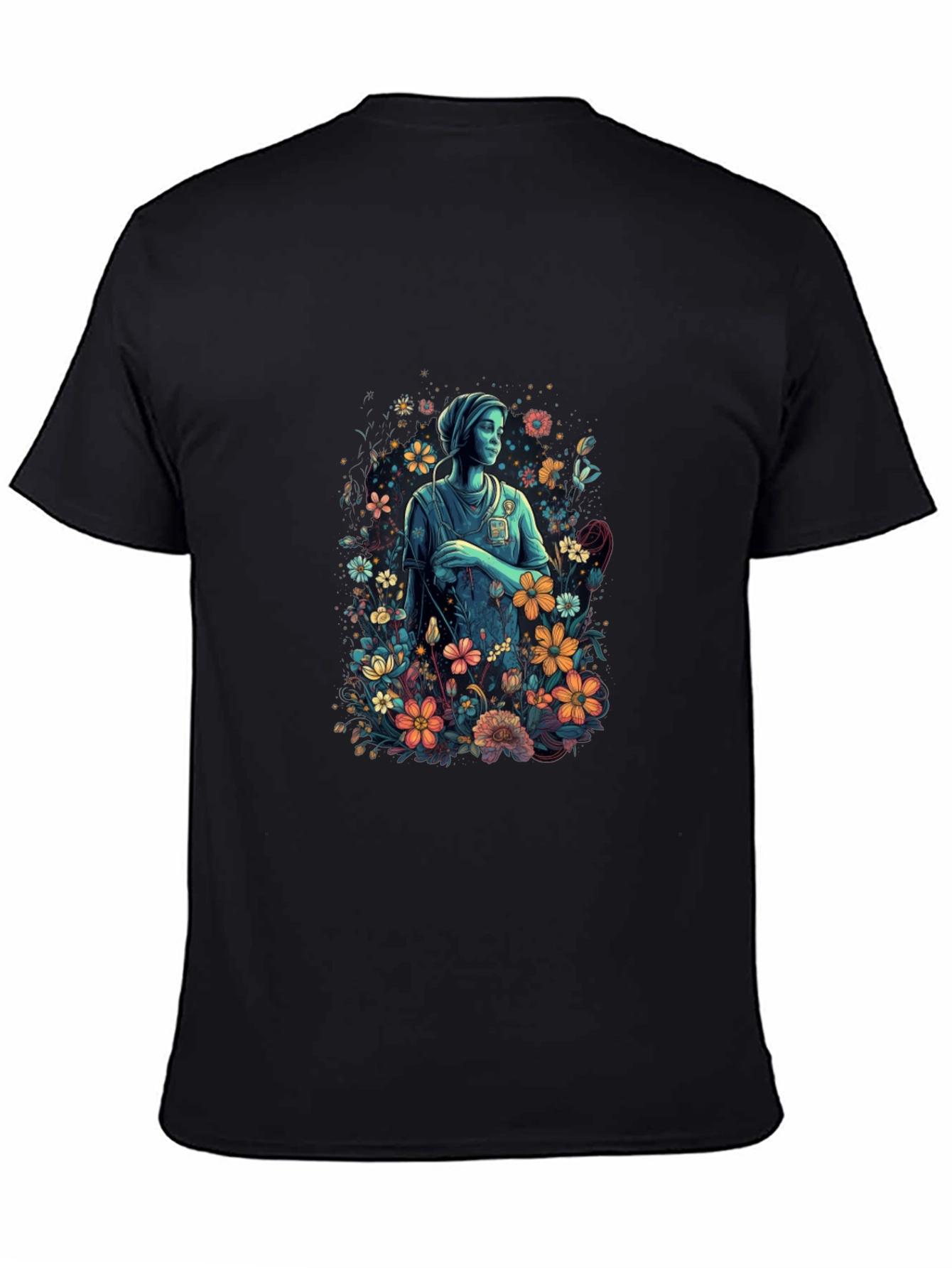Floral Nurse Unisex T-Shirt