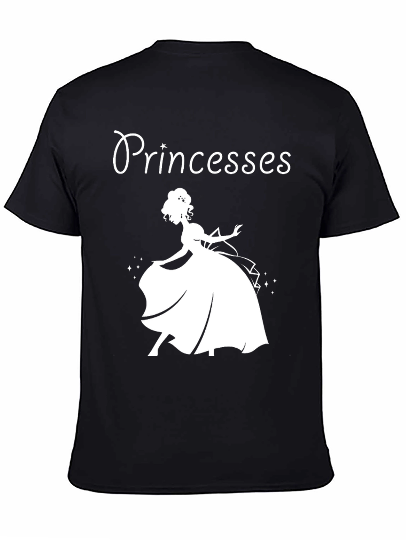 Princess Silhouette Graphic Tee - Black