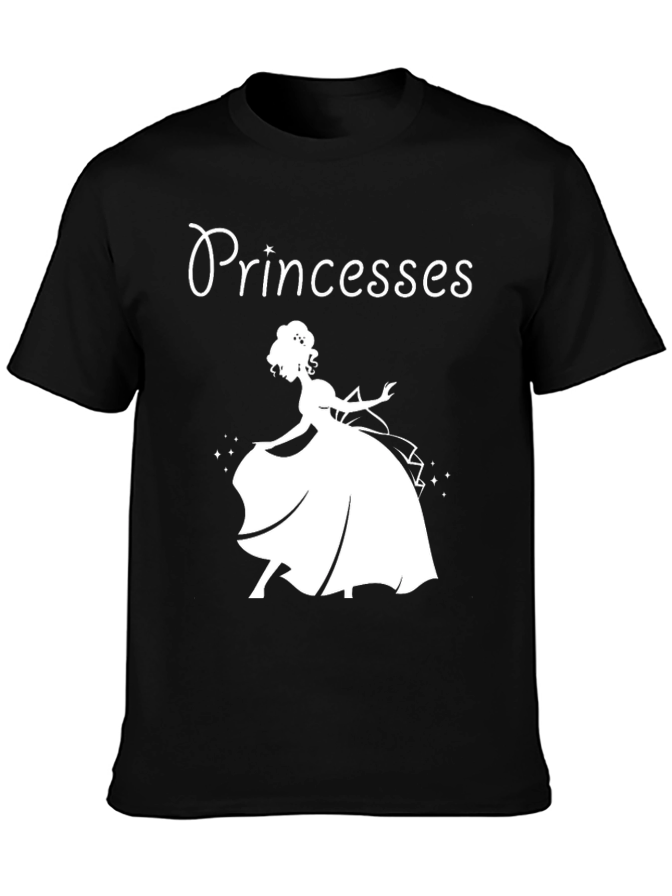 Princess Silhouette Graphic Tee - Black
