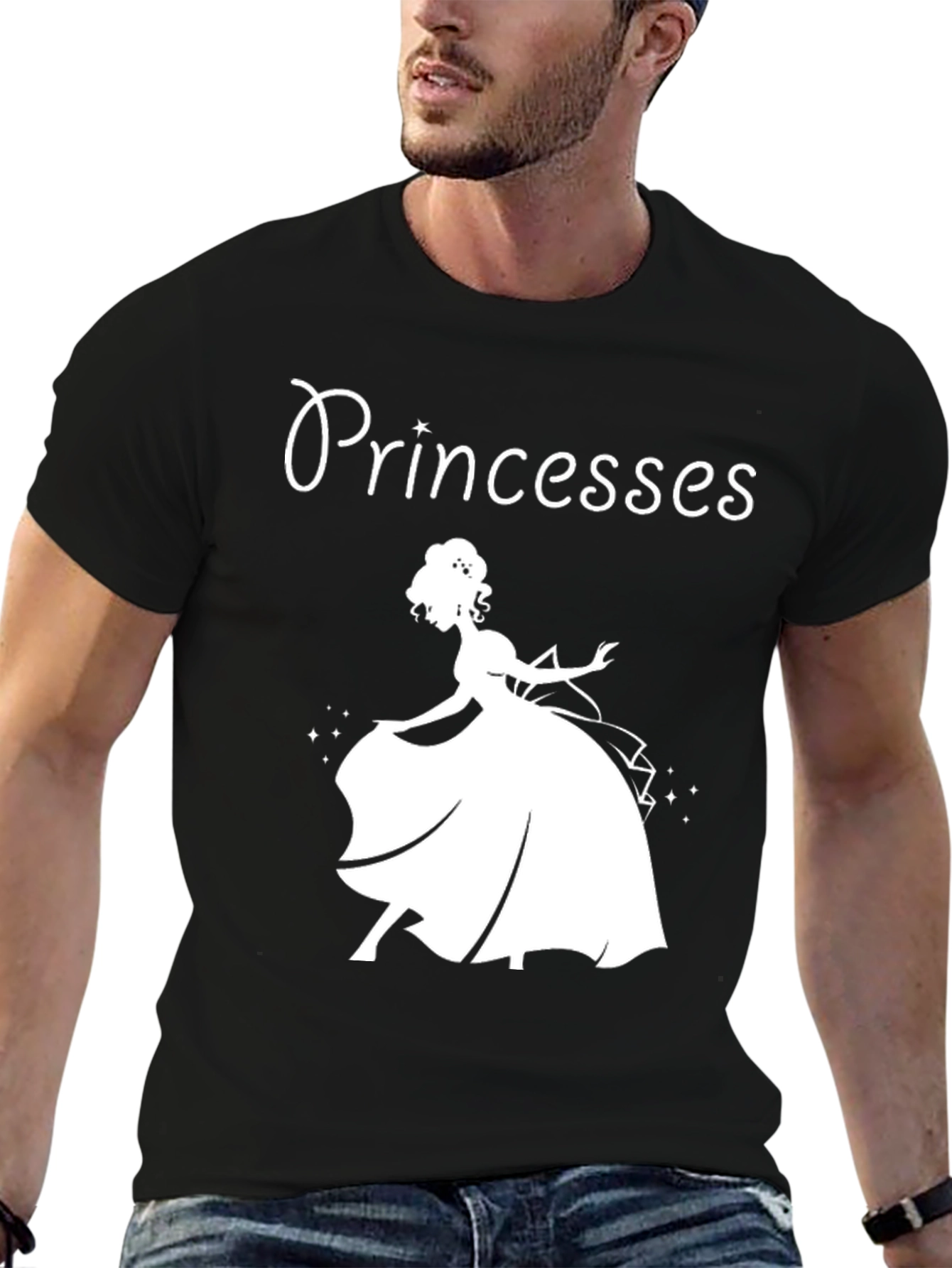 Princess Silhouette Graphic Tee - Black