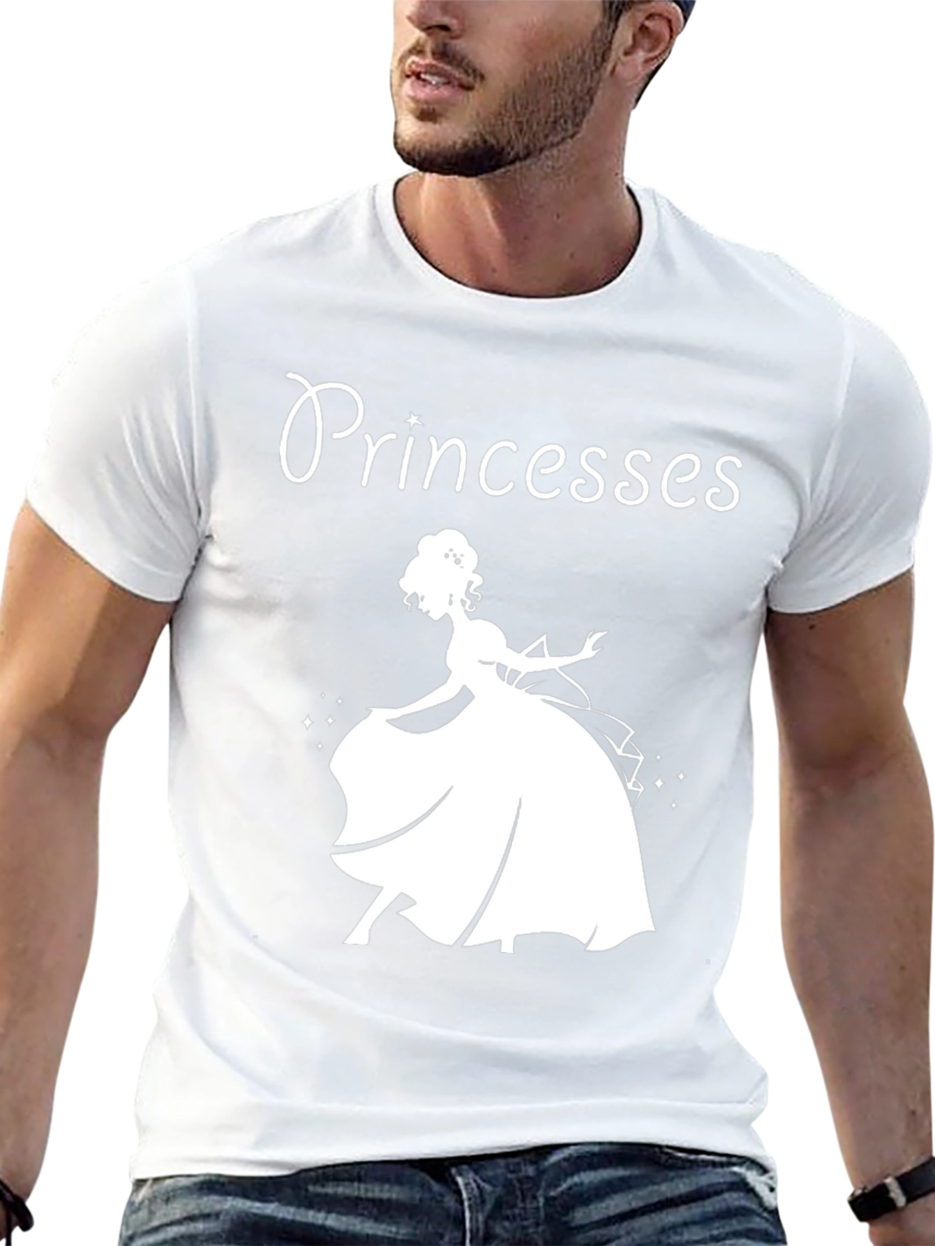Princess Silhouette Graphic Tee - Black