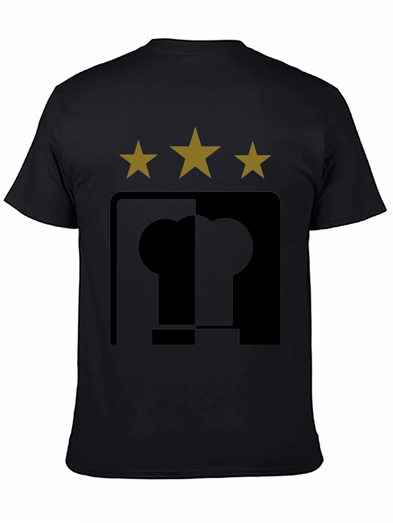 Stylish Black T-Shirt with Unique Star & Symbol Design
