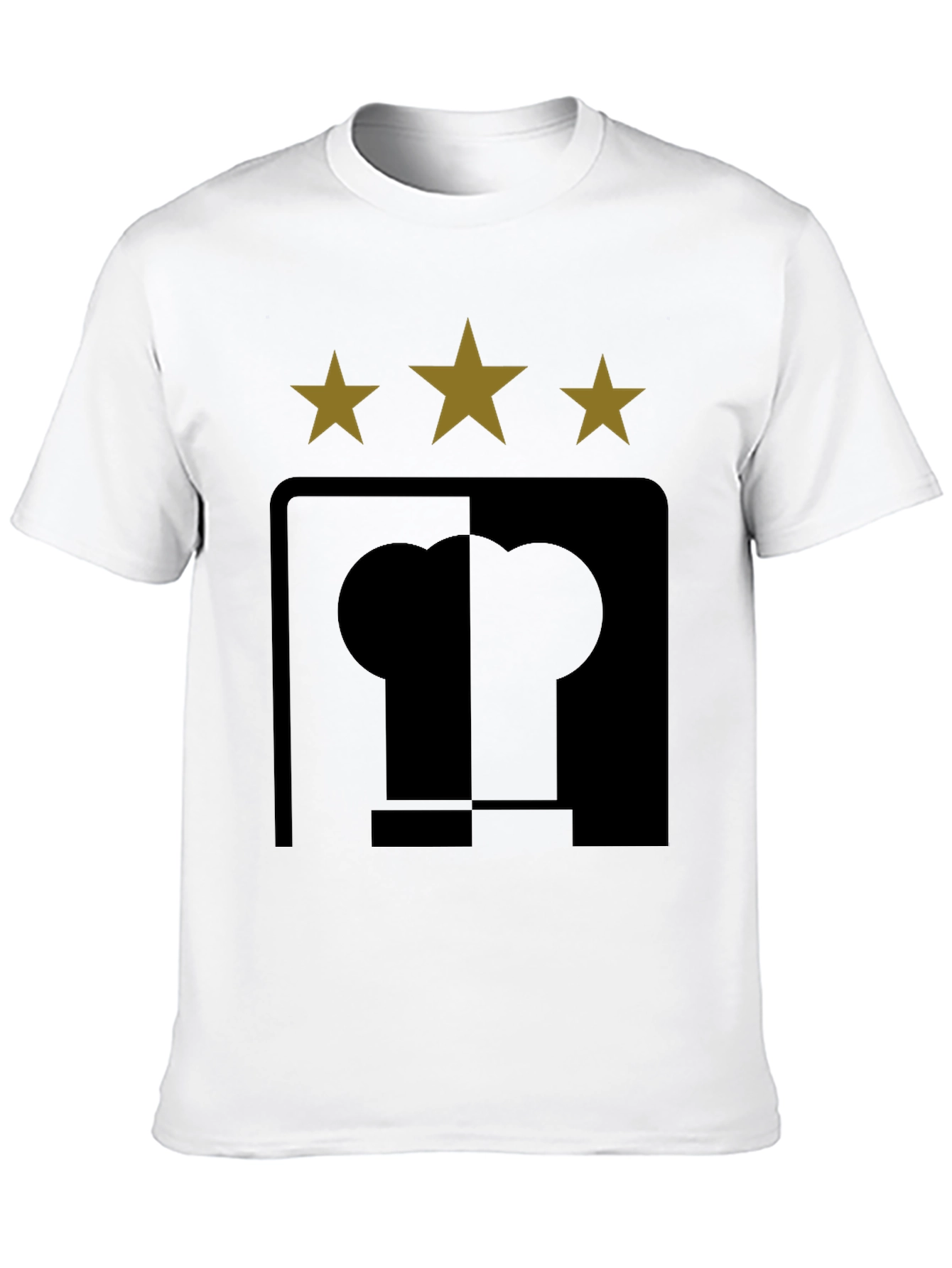 Stylish Black T-Shirt with Unique Star & Symbol Design
