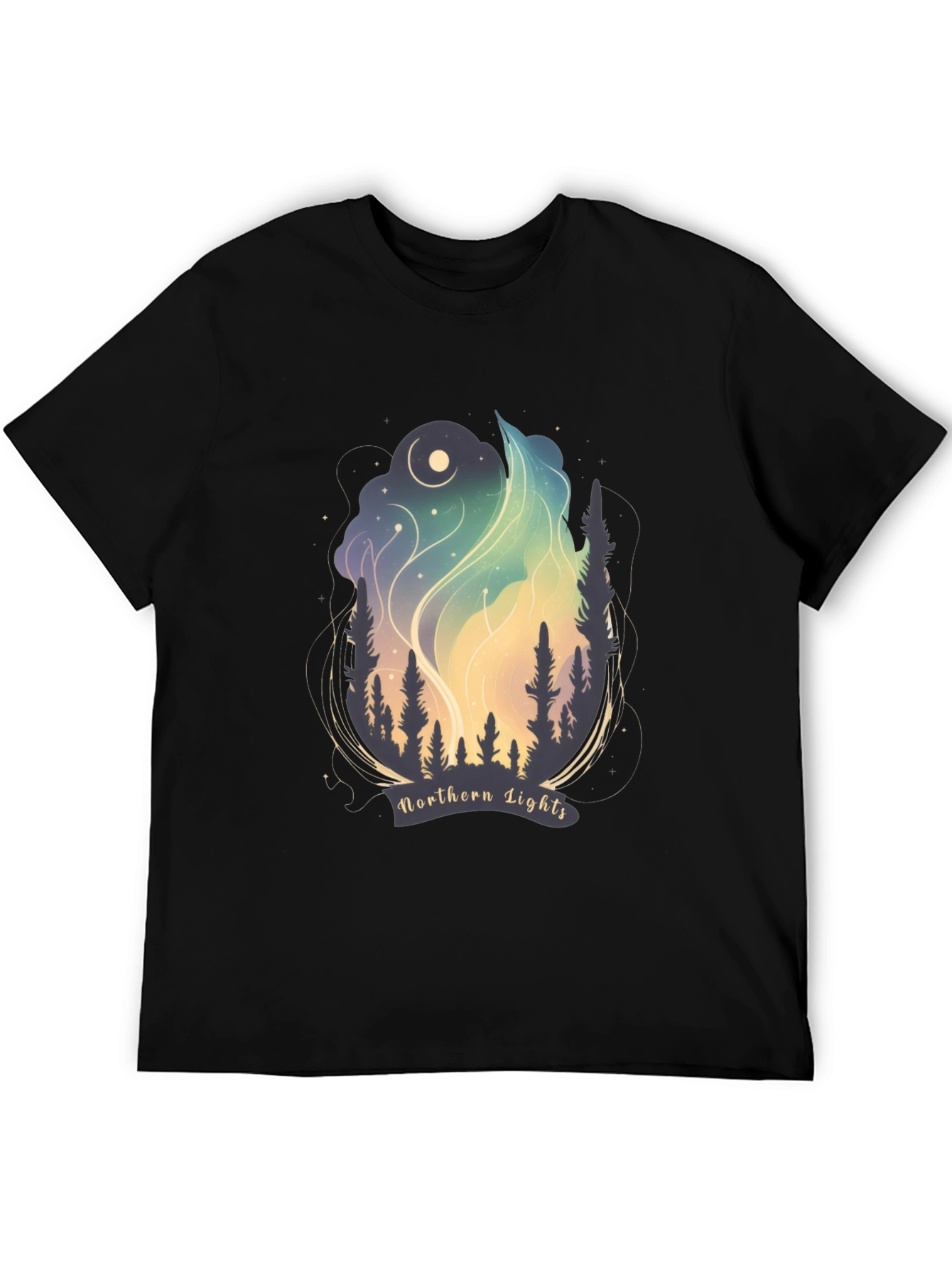 Northern Lights Graphic Tee - Black