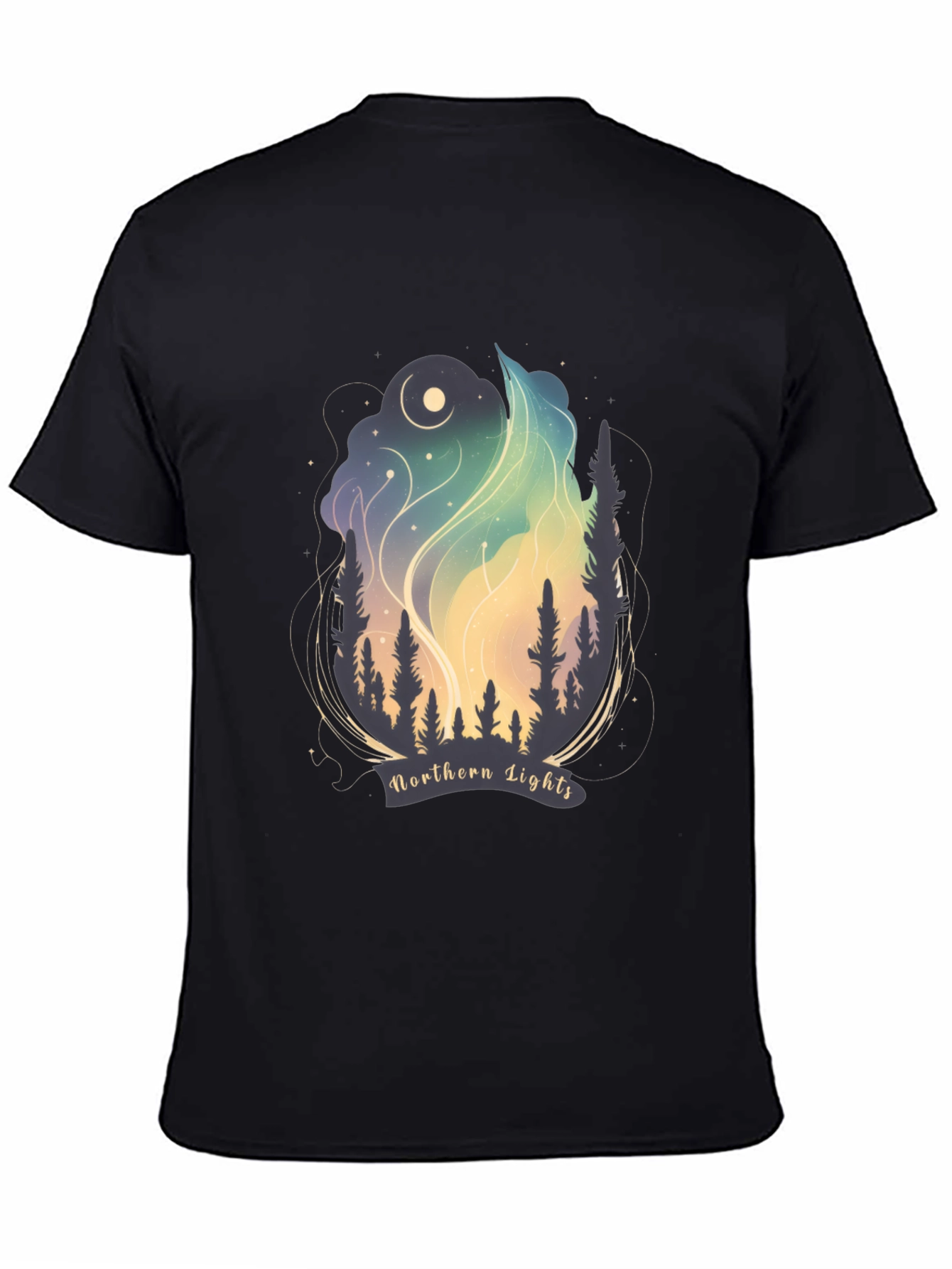 Northern Lights Graphic Tee - Black