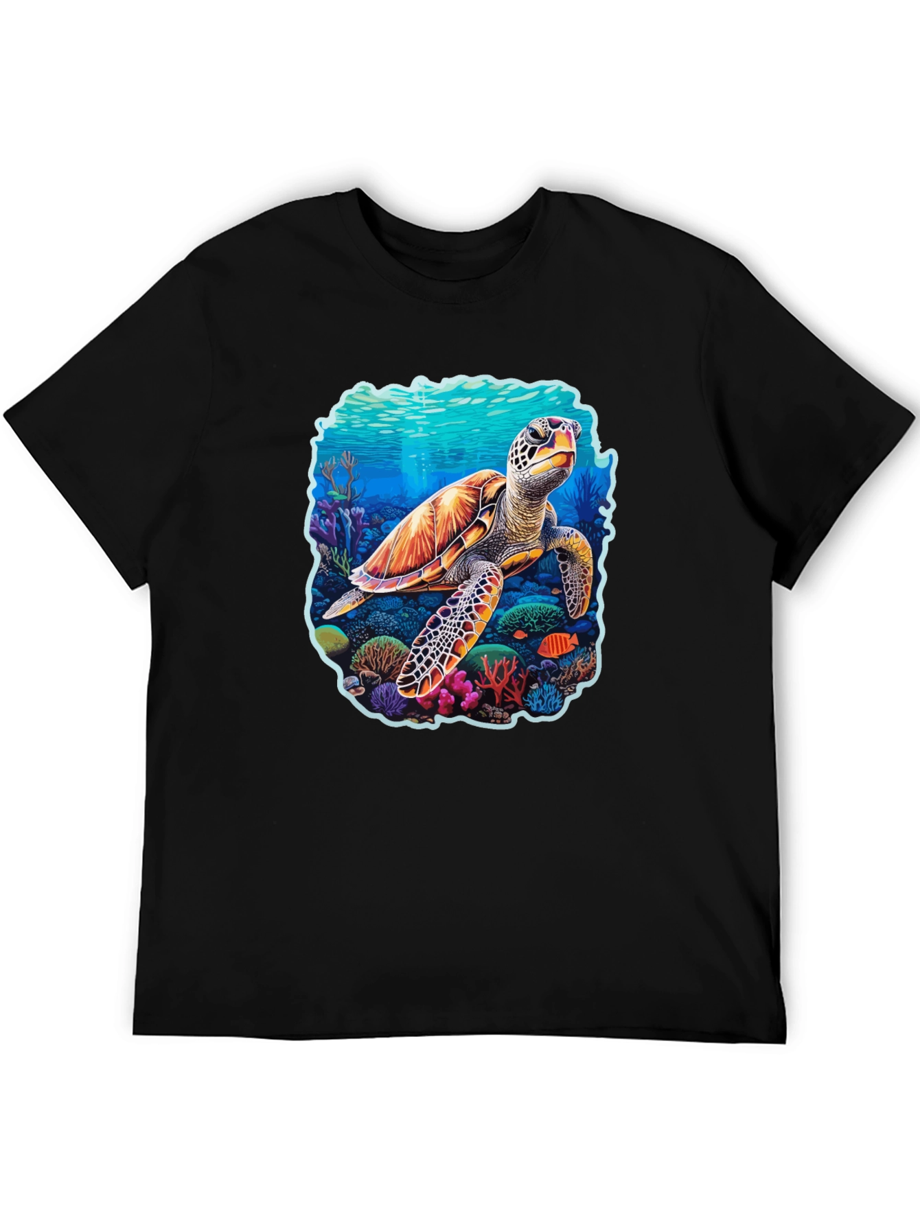 Sea Turtle Graphic Tee - Black