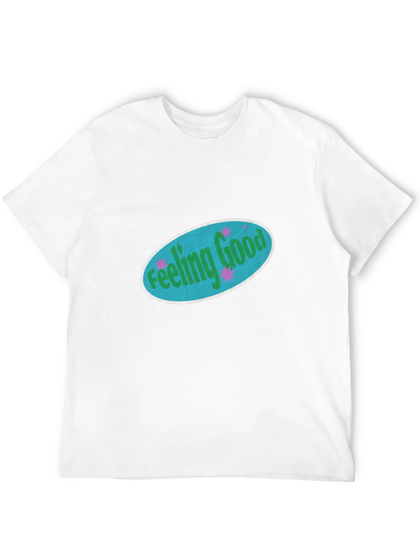 Feeling Good Graphic Tee - Black Cotton Comfort