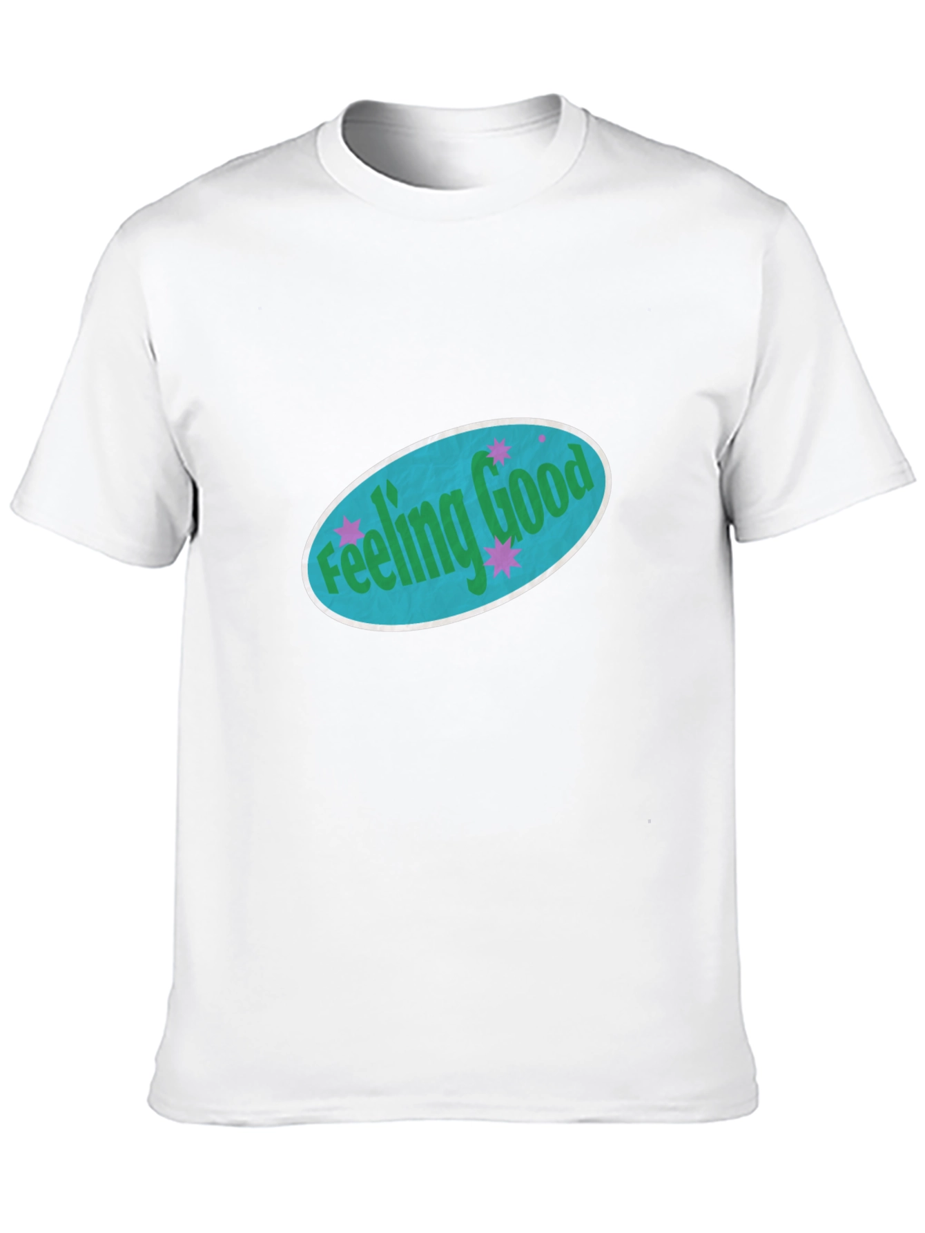 Feeling Good Graphic Tee - Black Cotton Comfort