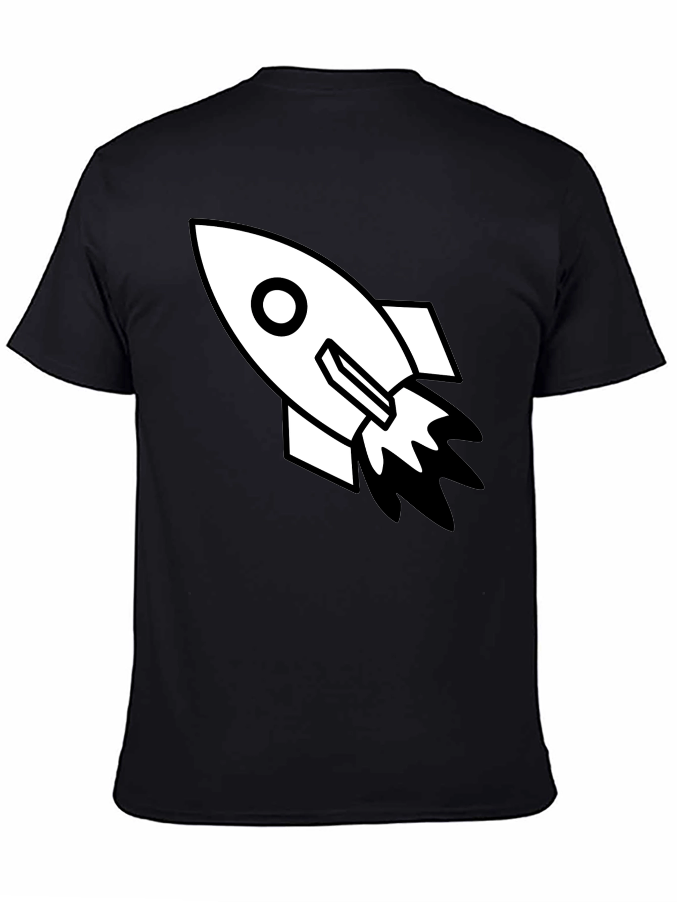 Rocket Graphic Tee - Black Cotton Blend