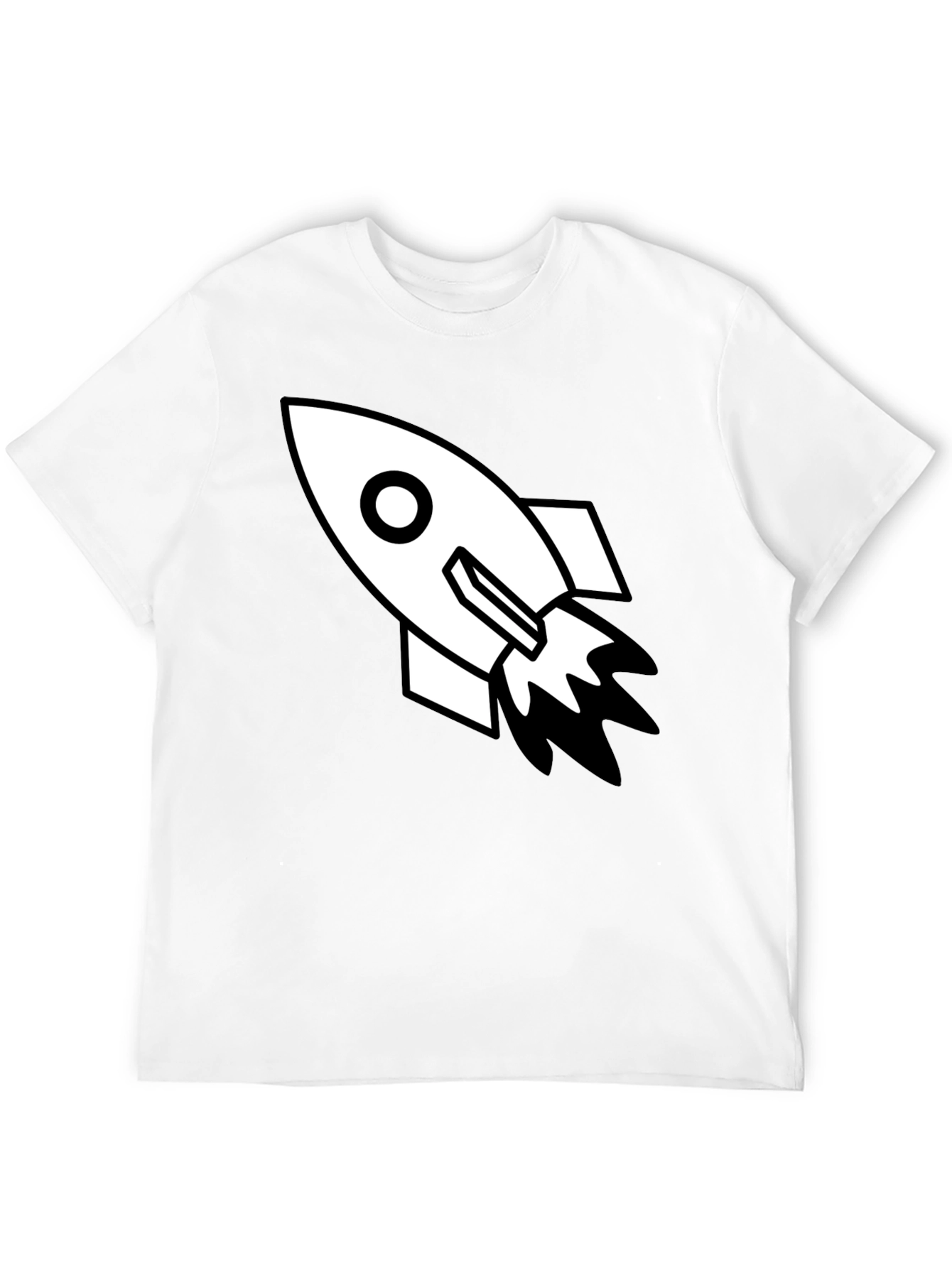 Rocket Graphic Tee - Black Cotton Blend